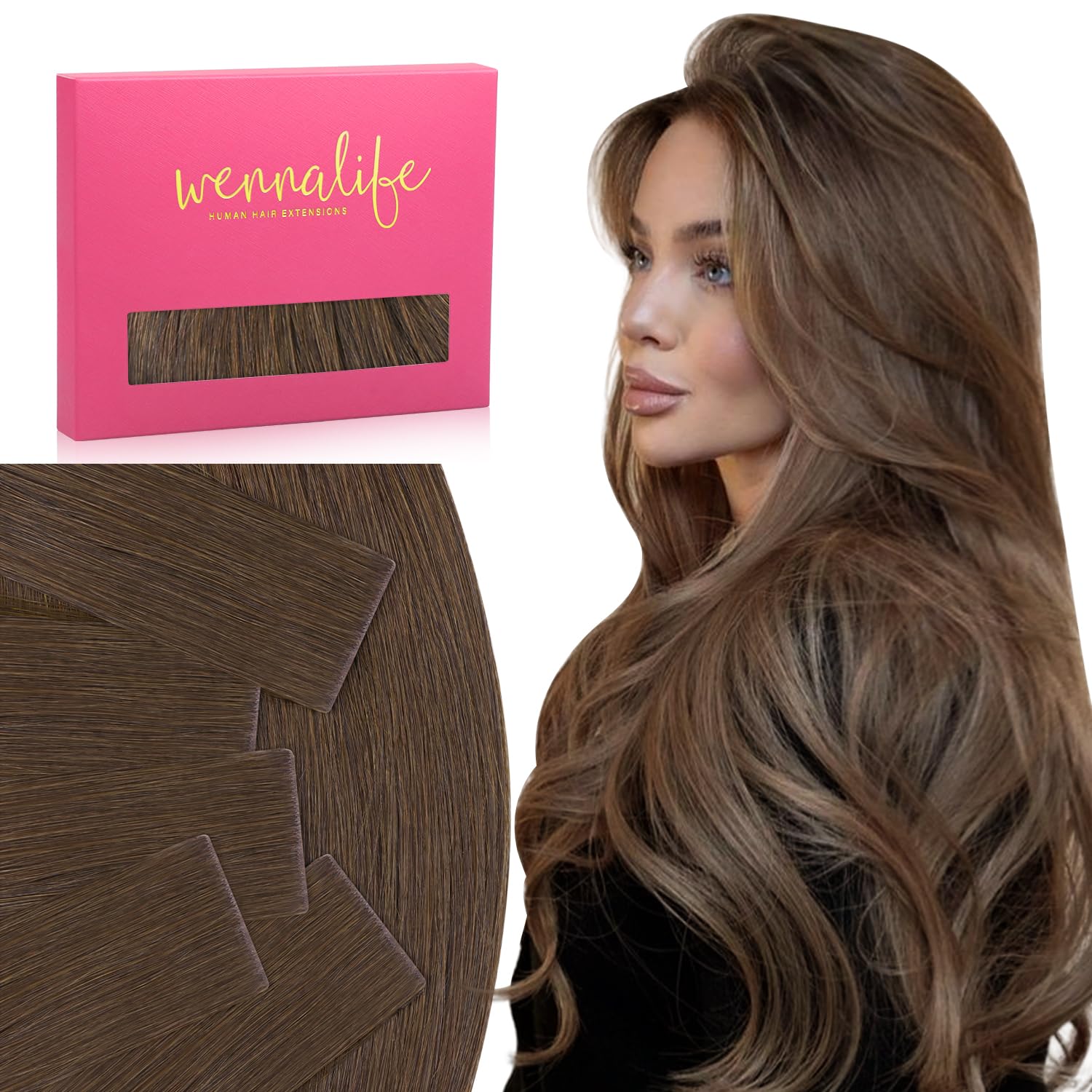 Detalle de WENNALIFE Invisi Edge Tape Hair Extensions 22in
