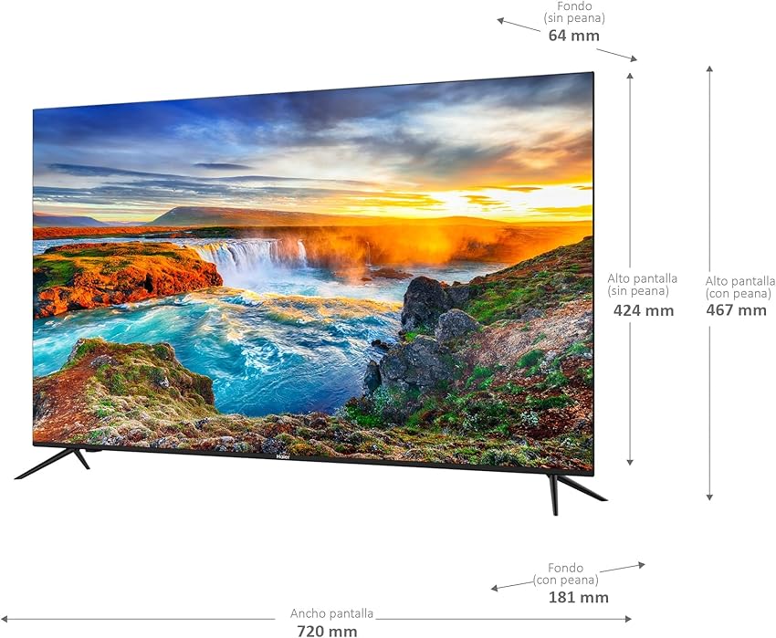 Detalle 2 de Haier H32K702FG 💻 Smart TV 32” Full HD, HDR, Android 11