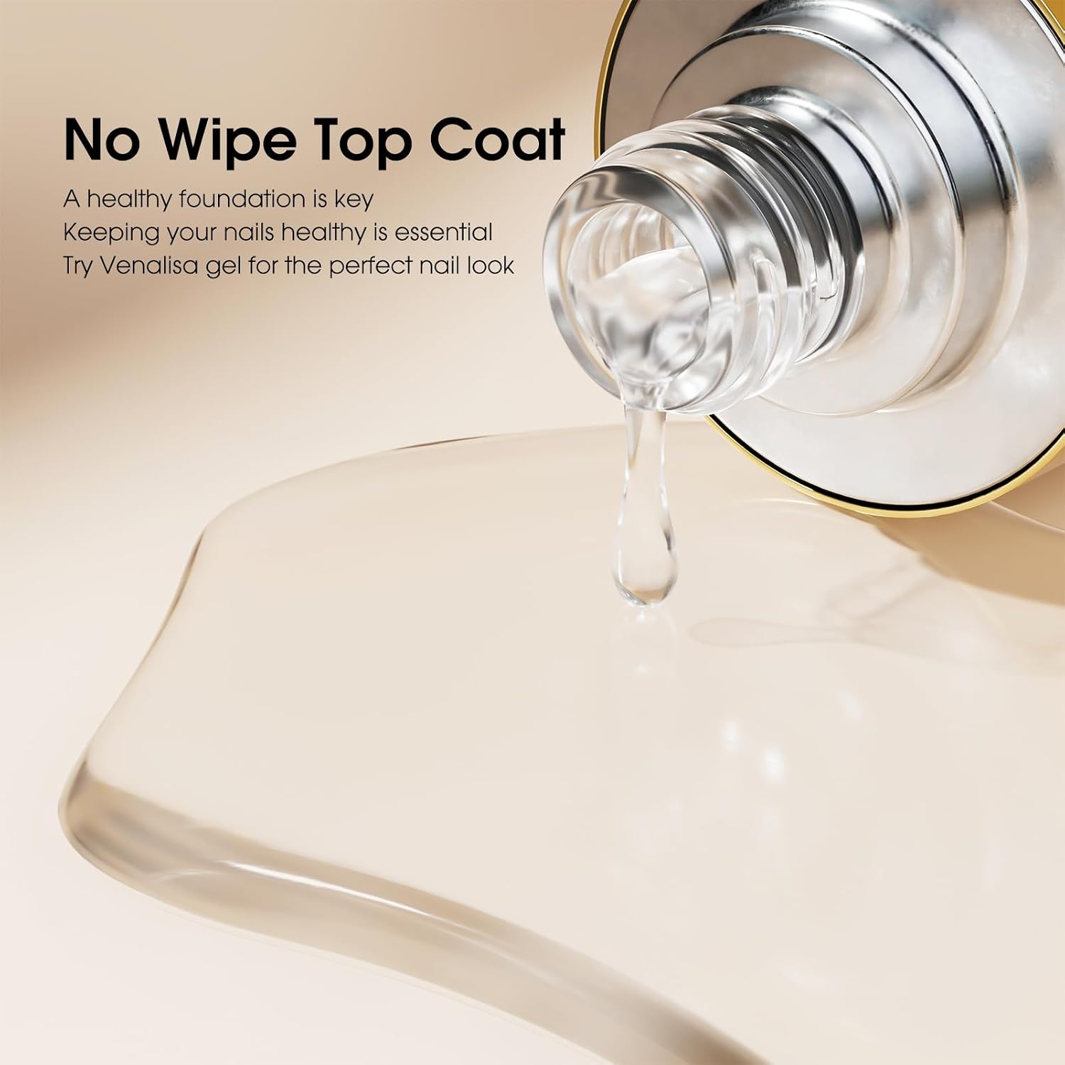 Thumbnail 3 de VENALISA 2 Pcs No Wipe Gel Top Coat Set – High Gloss, Long-Lasting Clear Gel Top Coat
