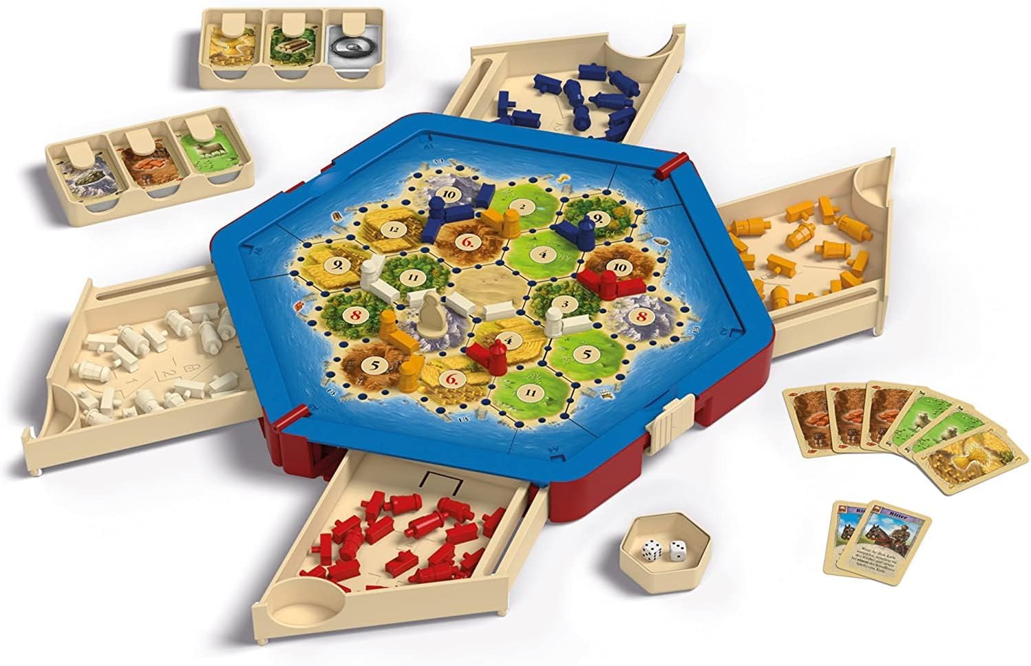 Detalle de KOSMOS 693138 Catan – Das Spiel Kompakt: Siedler von Catan als Reisespiel im Koffer, für 2–4 Personen ab 10 Jahren (mit 2-Spieler-Variante)