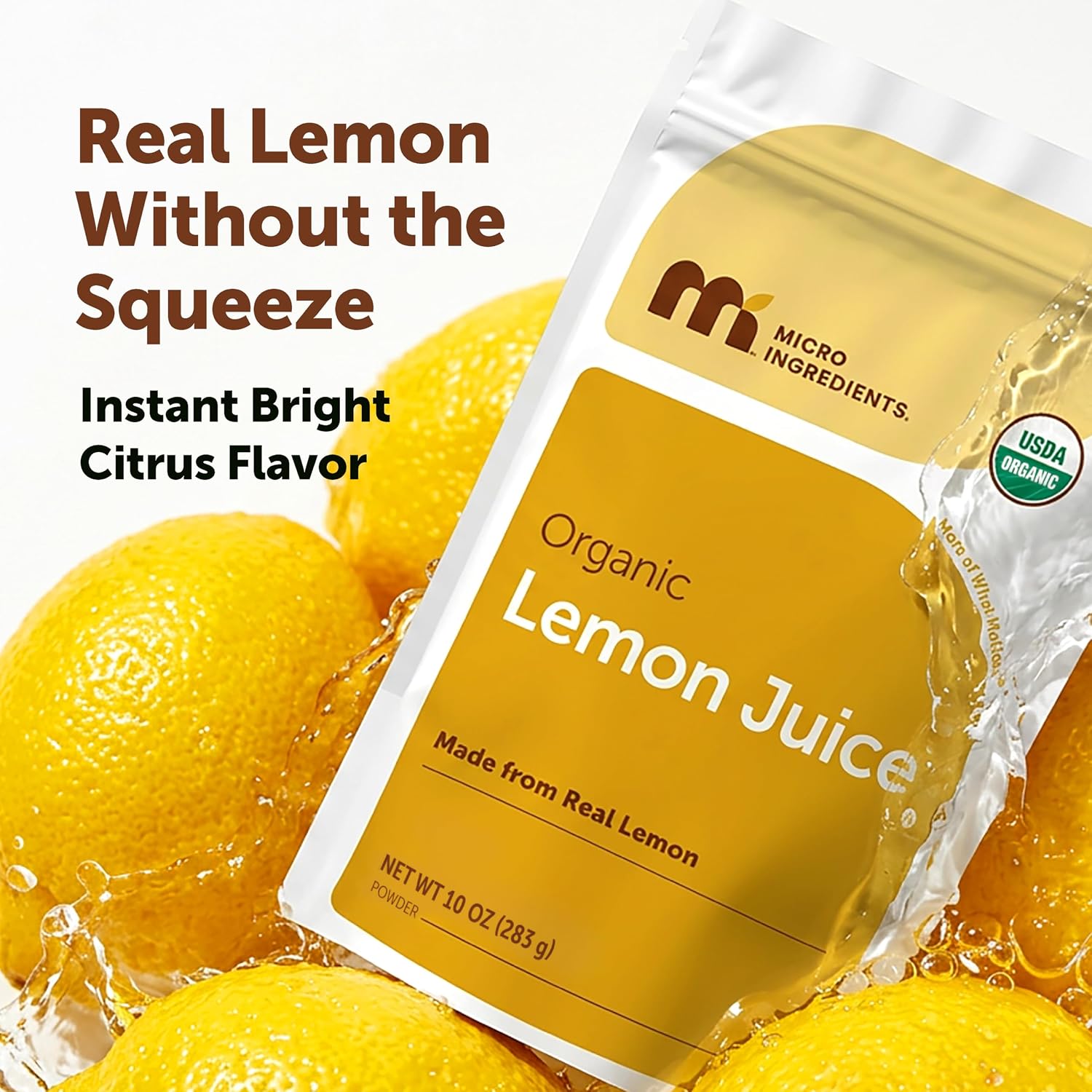 Detalle 2 de Micro Ingredients SPB-Parent Organic Lemon Juice Powder, 10 oz, No Sugar or Additives