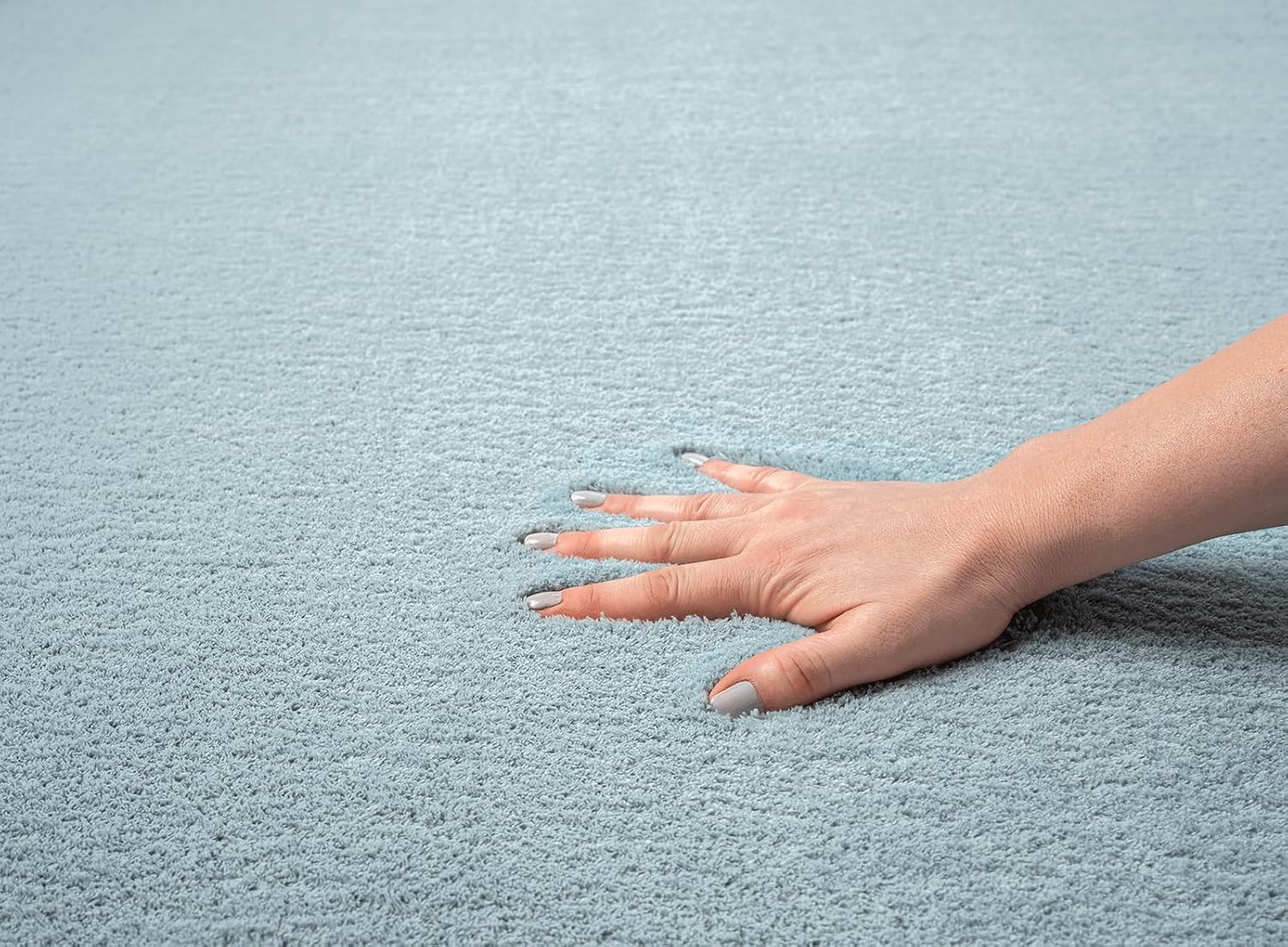 Detalle 2 de Mia's Teppiche Taos - Alfombra Azul Suave y Antideslizante 🛋