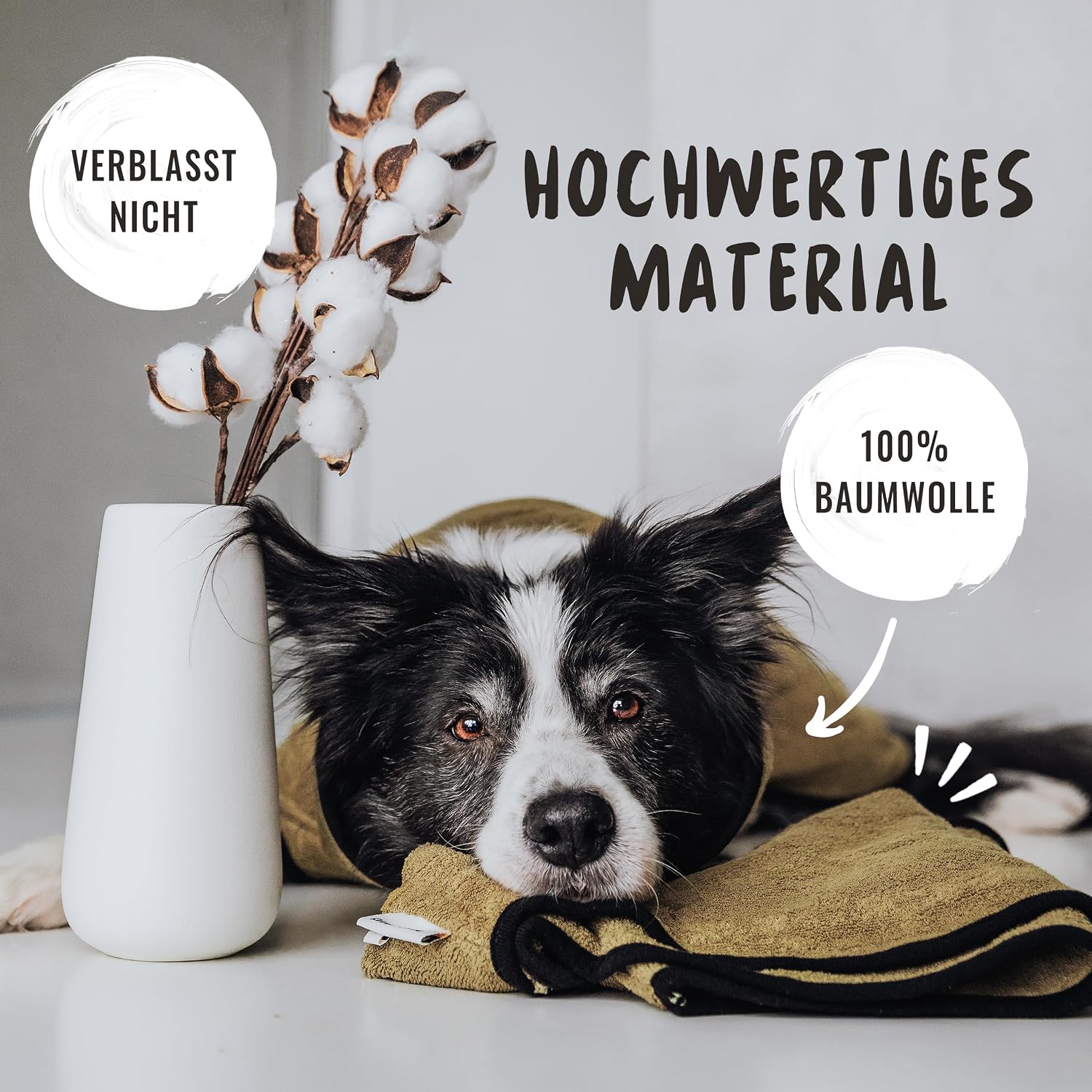 Detalle 2 de Rudelkönig Hundebademantel XL aus 100 % Baumwolle
