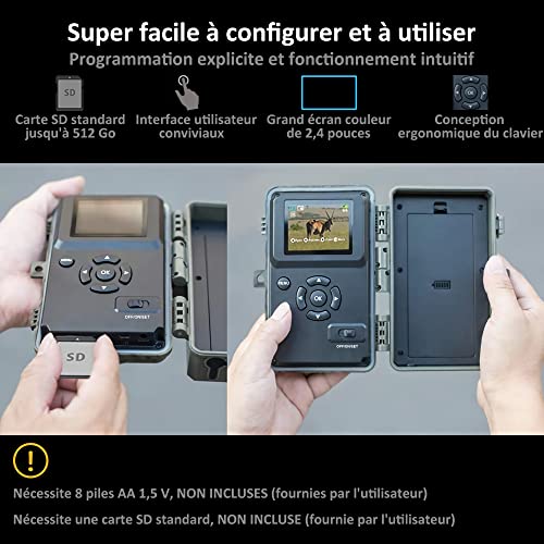 Thumbnail 7 de GardePro A3S Camera de Chasse : 64 MP et 1296P H.264 pour l’observation nocturne