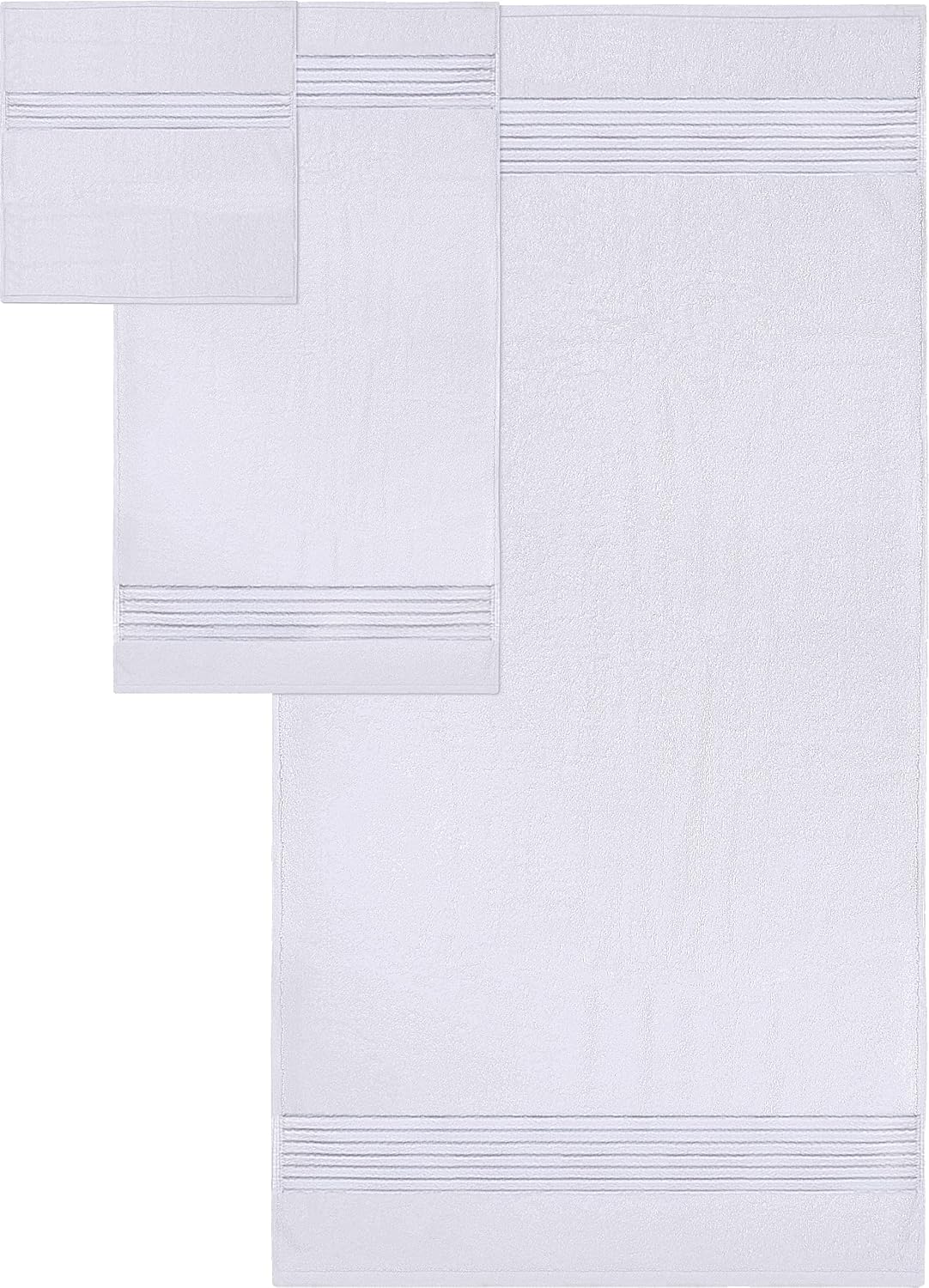 Thumbnail 1 de Utopia Towels Ensemble de 8 Serviettes Haut de Gamme en Coton – Blanc