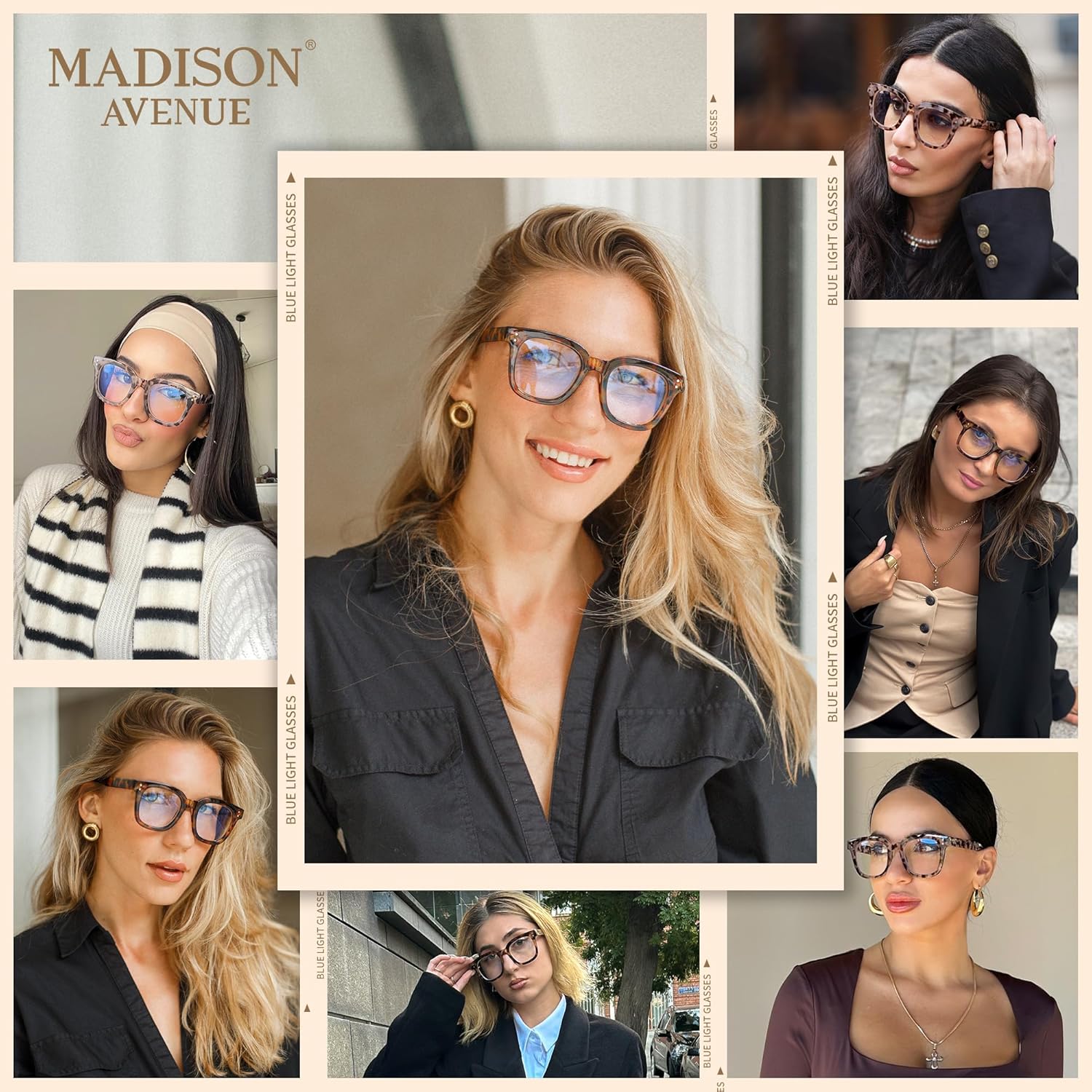 Thumbnail 1 de Madison Avenue Oversize Blue Light Glasses for Women 👓