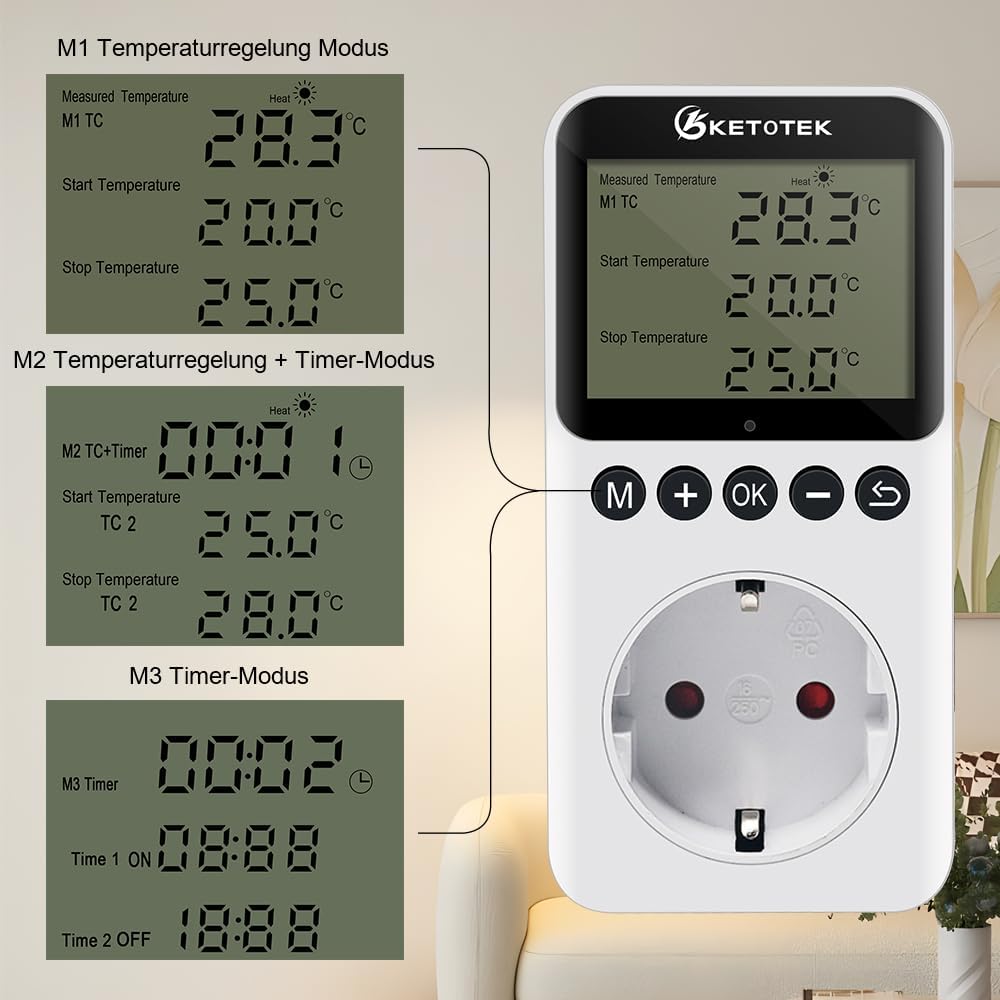 Thumbnail 2 de KETOTEK KT3200 Temperaturregler 230V 🔌