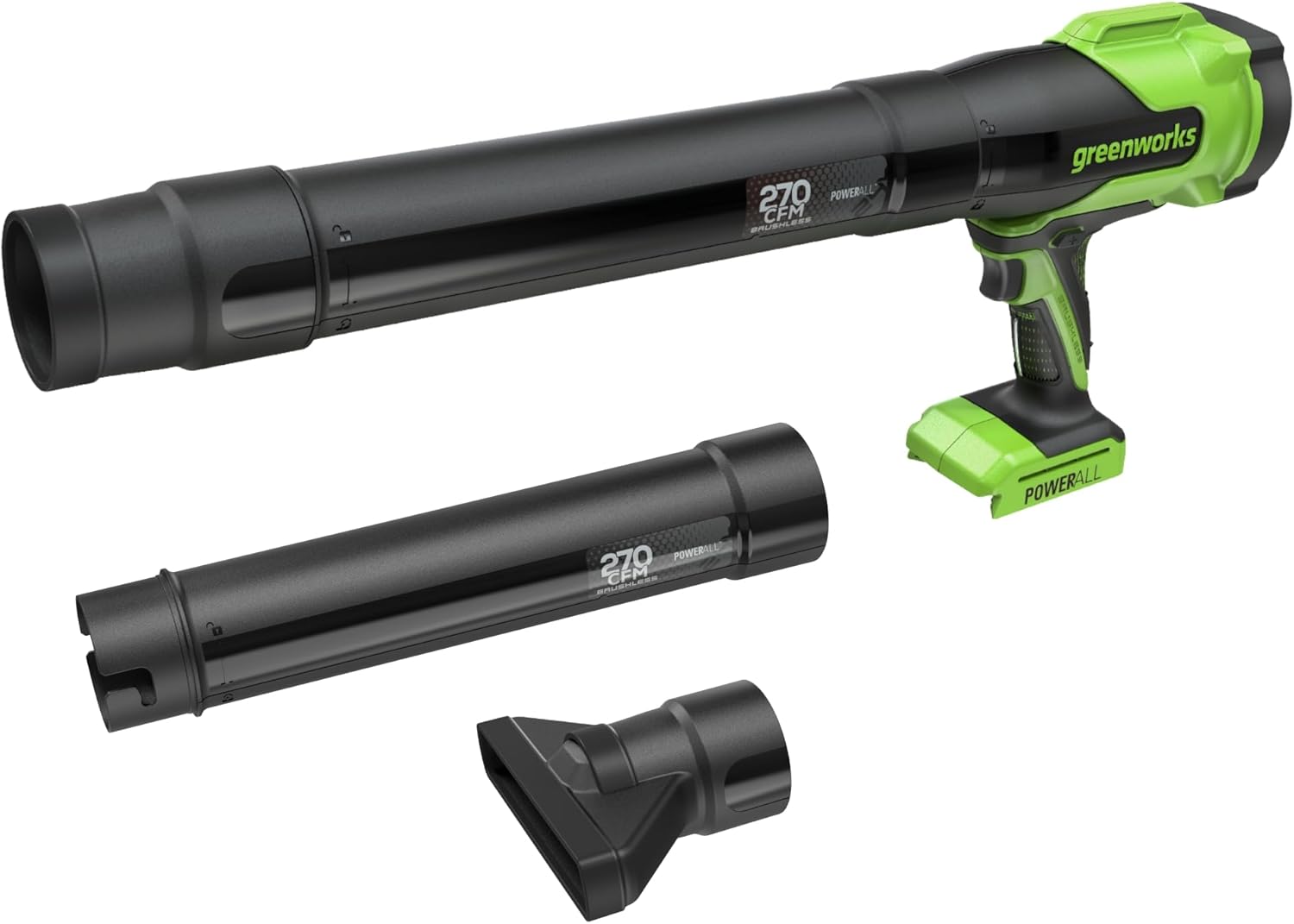 Greenworks 24V soffiatore a batteria 209 km/h con velocità variabile e blocco (senza batteria) BLH22SA1