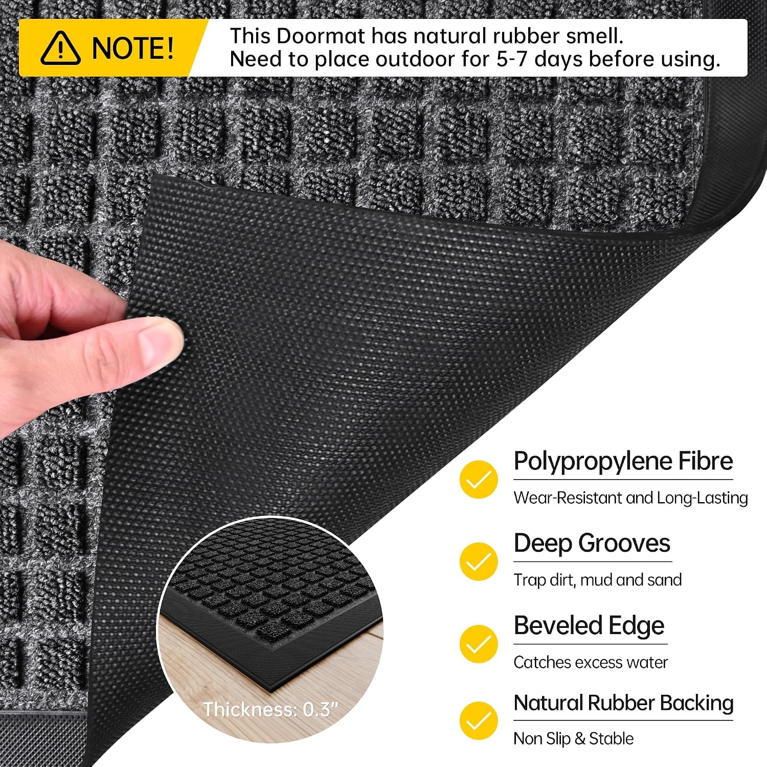 Detalle 2 de HOMEK Outdoor Door Mat 6' x 2
