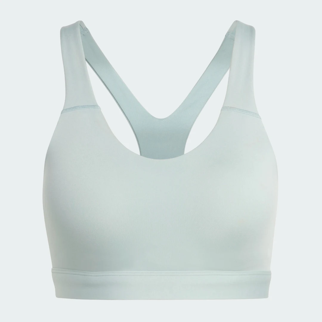 Detalle 2 de Sujetador de entrenamiento para alto impacto Optime Essentials de Adidas (verde)