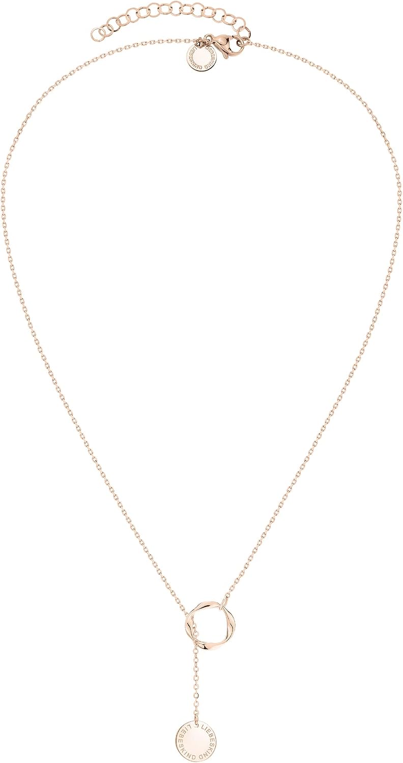 Detalle de LIEBESKIND BERLIN Infinity Schmuck für Damen – Elegante Edelstahl-Ketten und Armbänder mit organisch geformten Infinity-Anhängern
