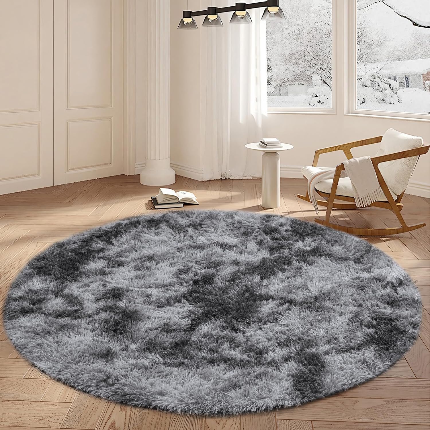 Thumbnail 4 de Sour Lemon runder Wohnzimmerteppich 120 x 120 cm – waschbar, rutschfest & flauschig