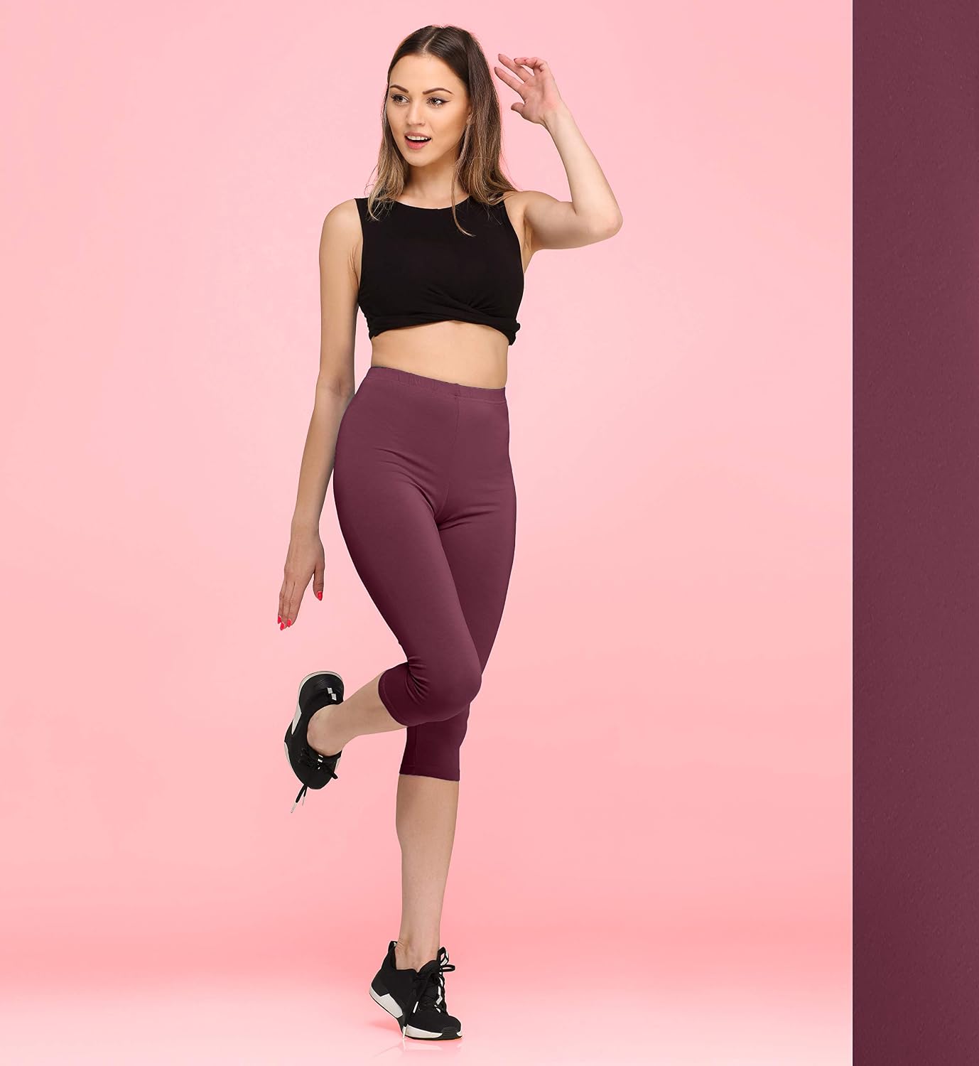 Detalle de Bellivalini BLV50-148 dameslegging 3/4 van viscose met elastaan