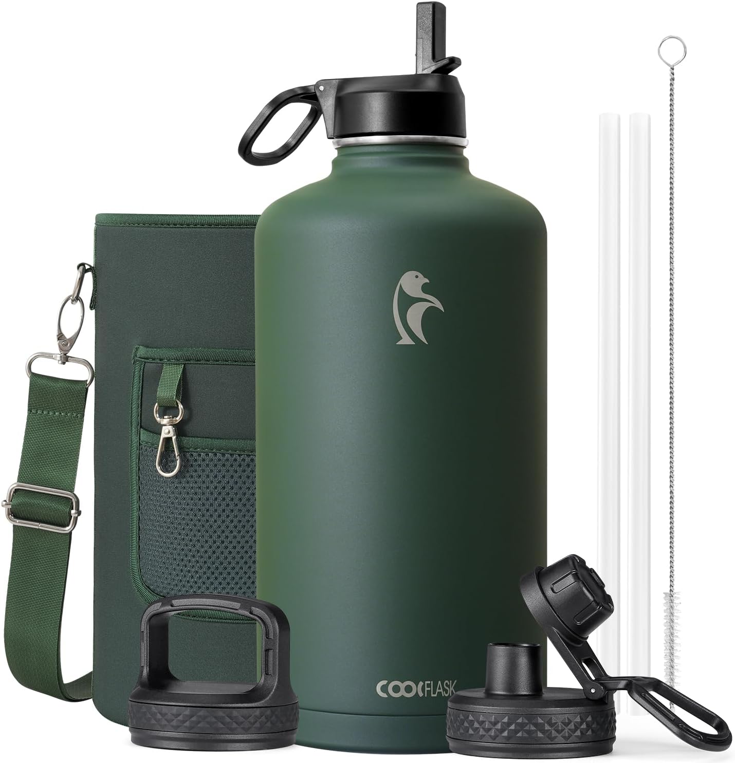 Detalle de Coolflask Long-lasting Insulated Water Bottle, 128 oz Triple-Wall Jug