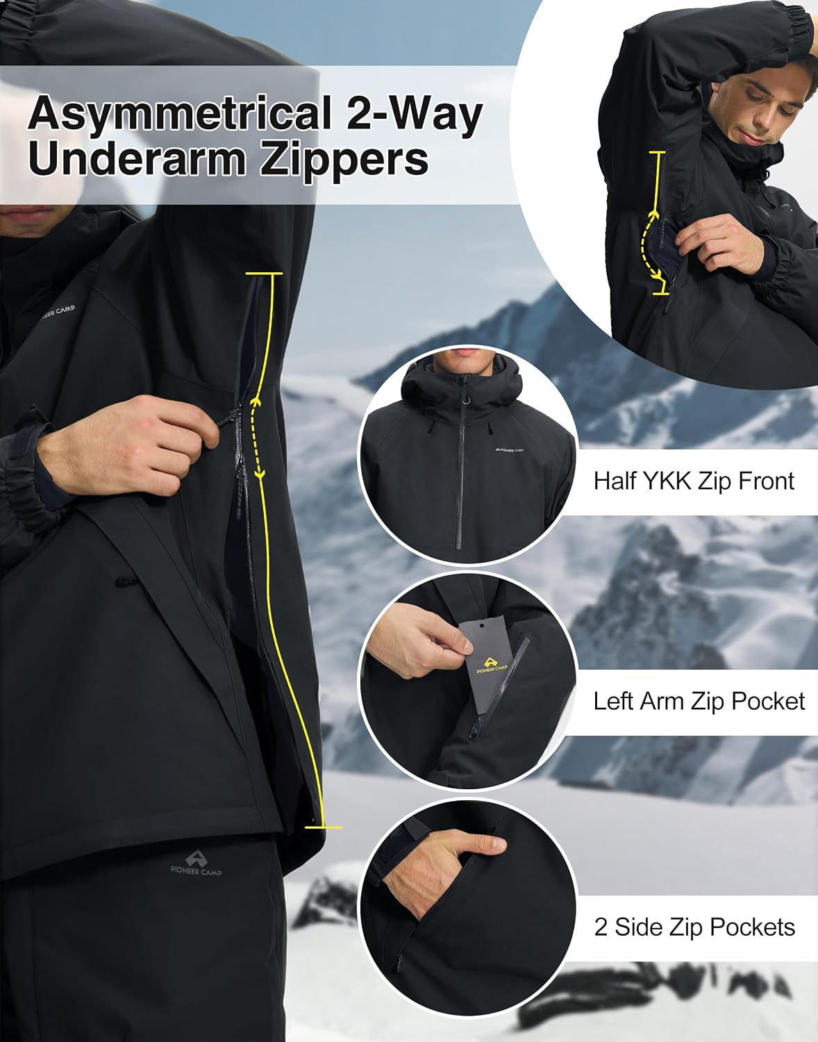 Thumbnail 4 de Pioneer Camp Veste de ski semi-frontale 10 000 mm