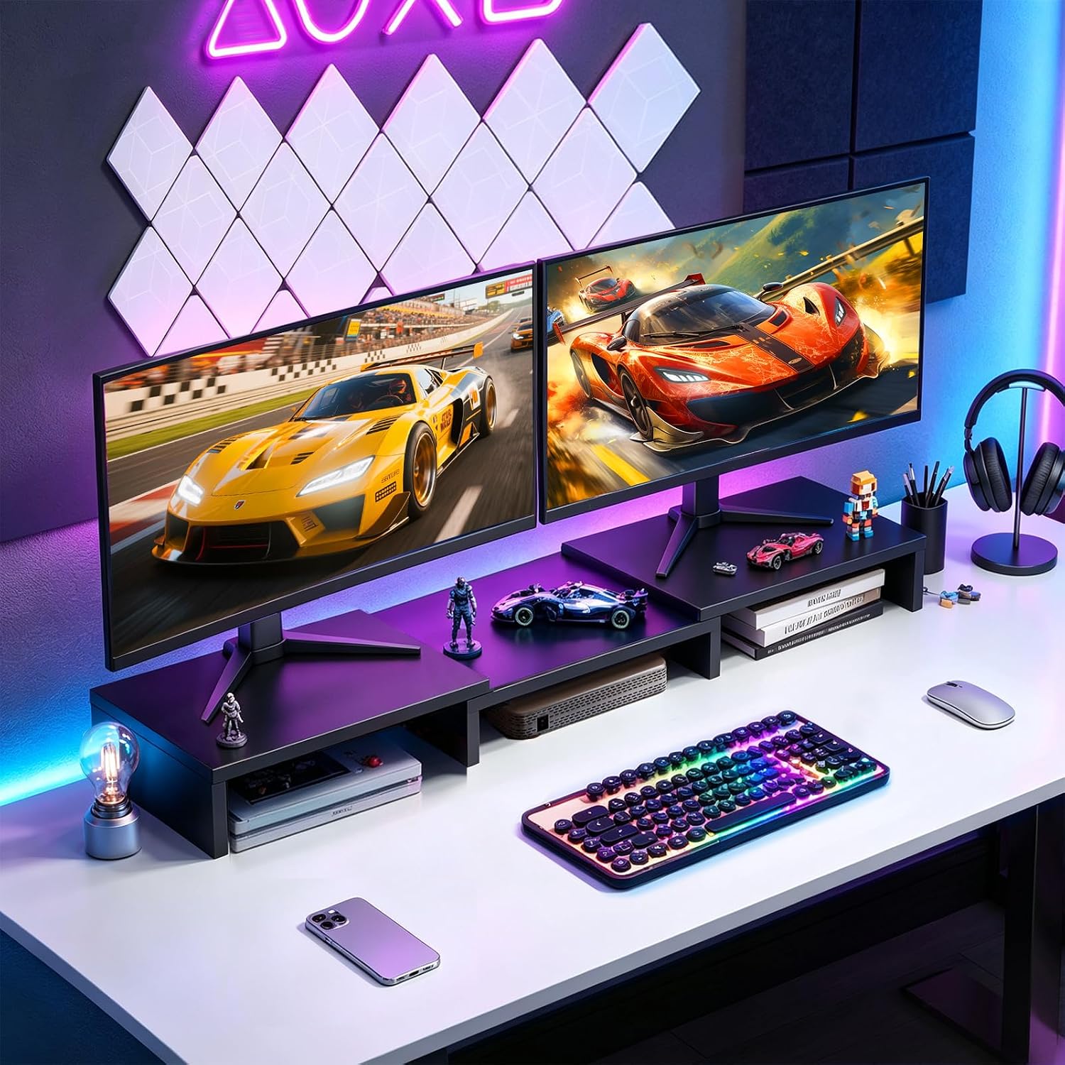 Thumbnail 6 de TAVR Dual Monitor Stand Riser for 2 Monitors 43.3" 🖥