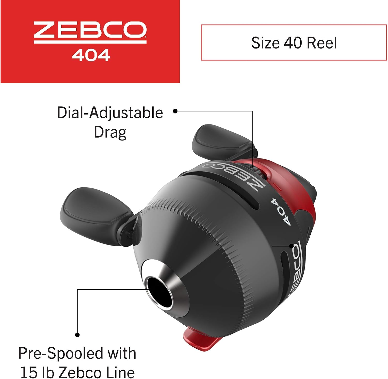 Thumbnail 4 de Zebco 202 & 404 Spincast Reels and Fishing Rod Combos (2-Pack) with Pre-Spooled Line