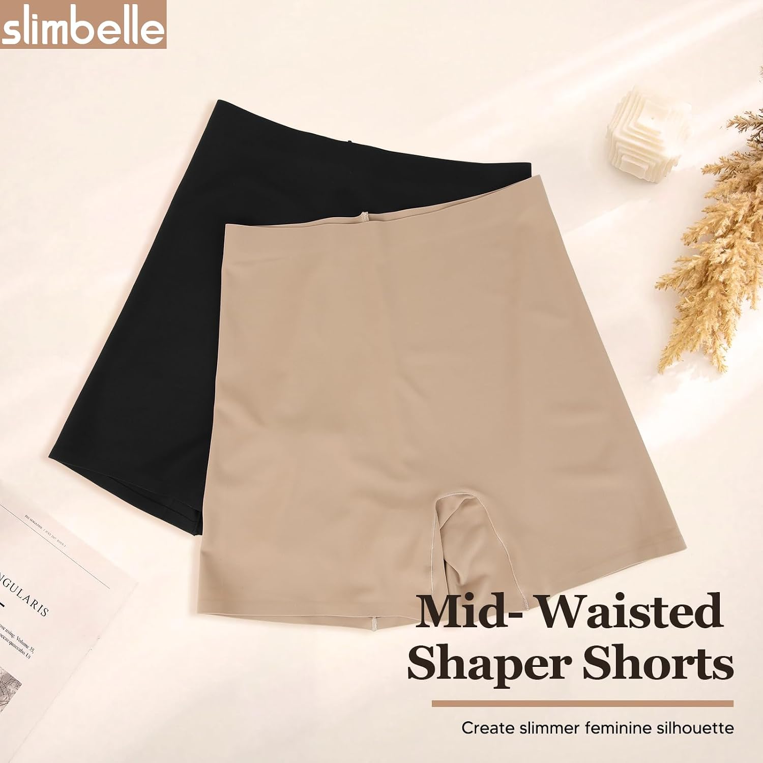 Detalle 1 de SLIMBELLE sömlösa undershorts för kvinnor med långa ben och stretch