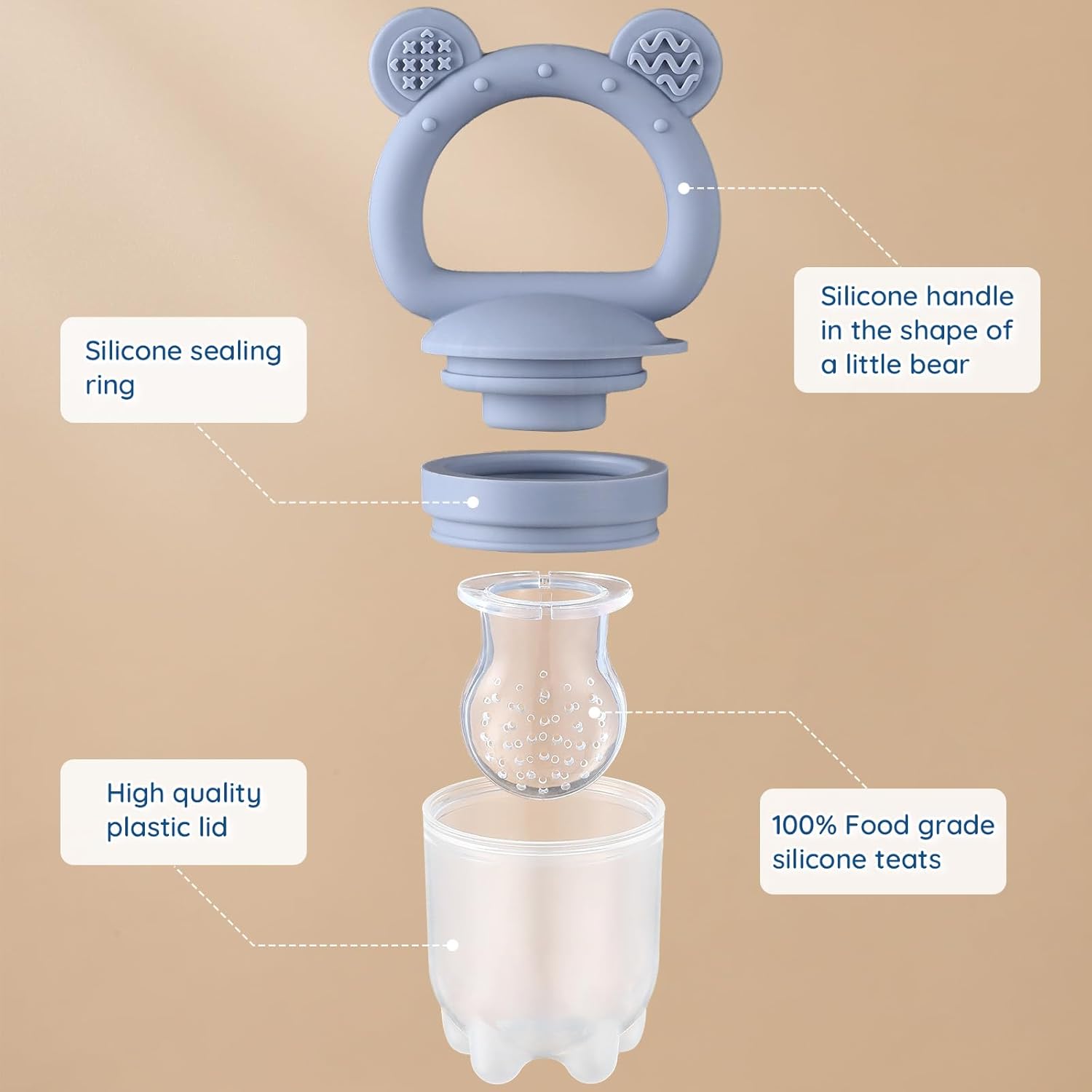 Thumbnail 1 de Silicone Baby Fruit Feeder Pack with Freezer Tray