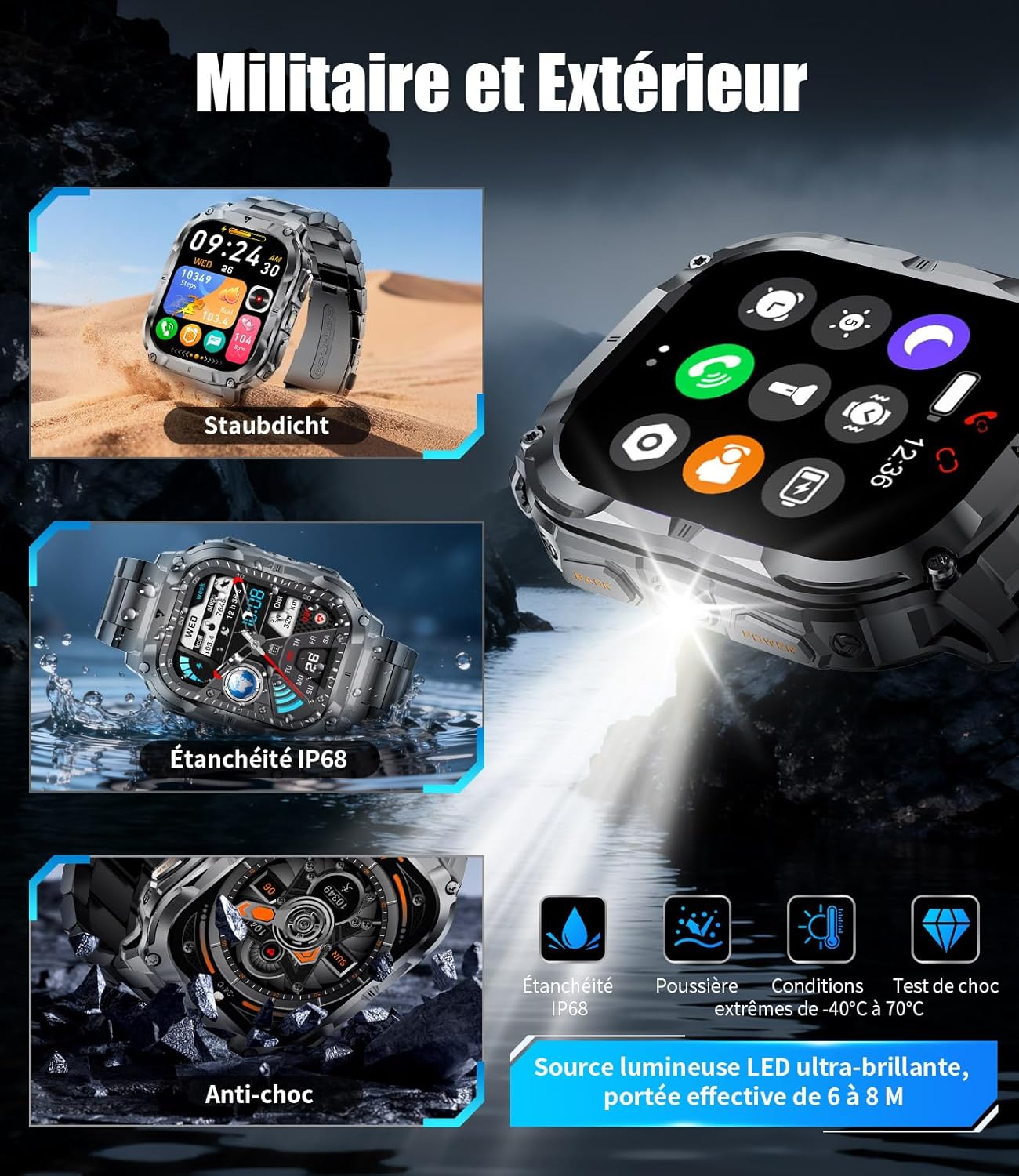 Detalle 2 de LIGE SMART EF22 Montre 2.0" HD