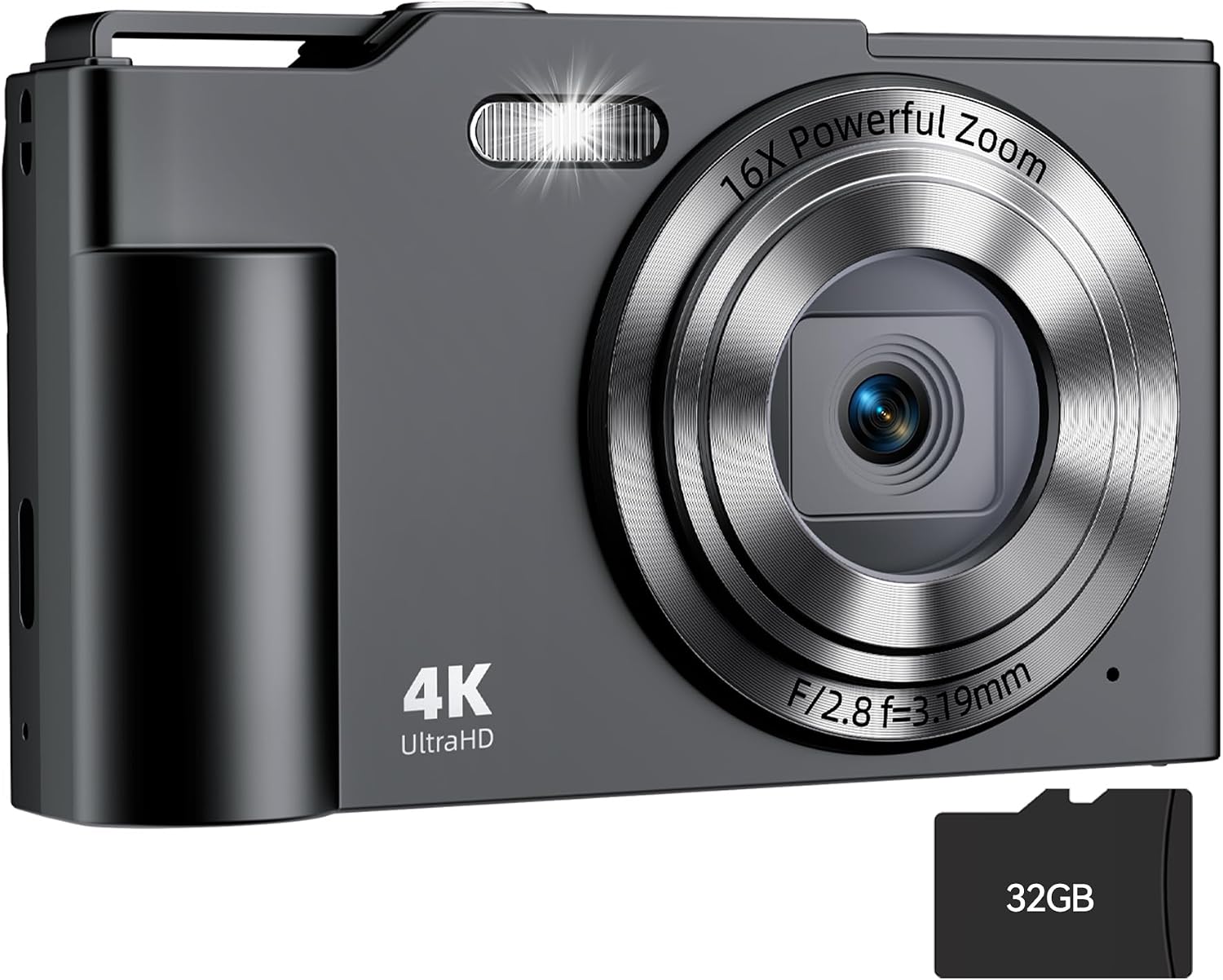 Detalle de Krlun Compact Digital Camera for Kids, 48MP, 16x Zoom, 1080p Video