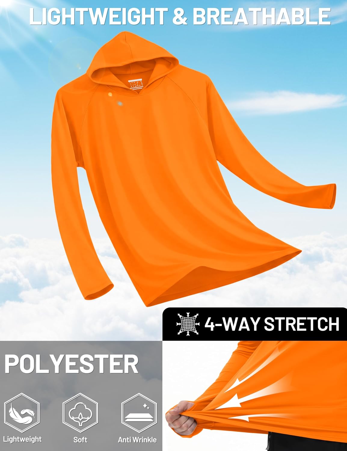 Thumbnail 3 de TACVASEN UPF 50+ Sun Hoodie Long Sleeve