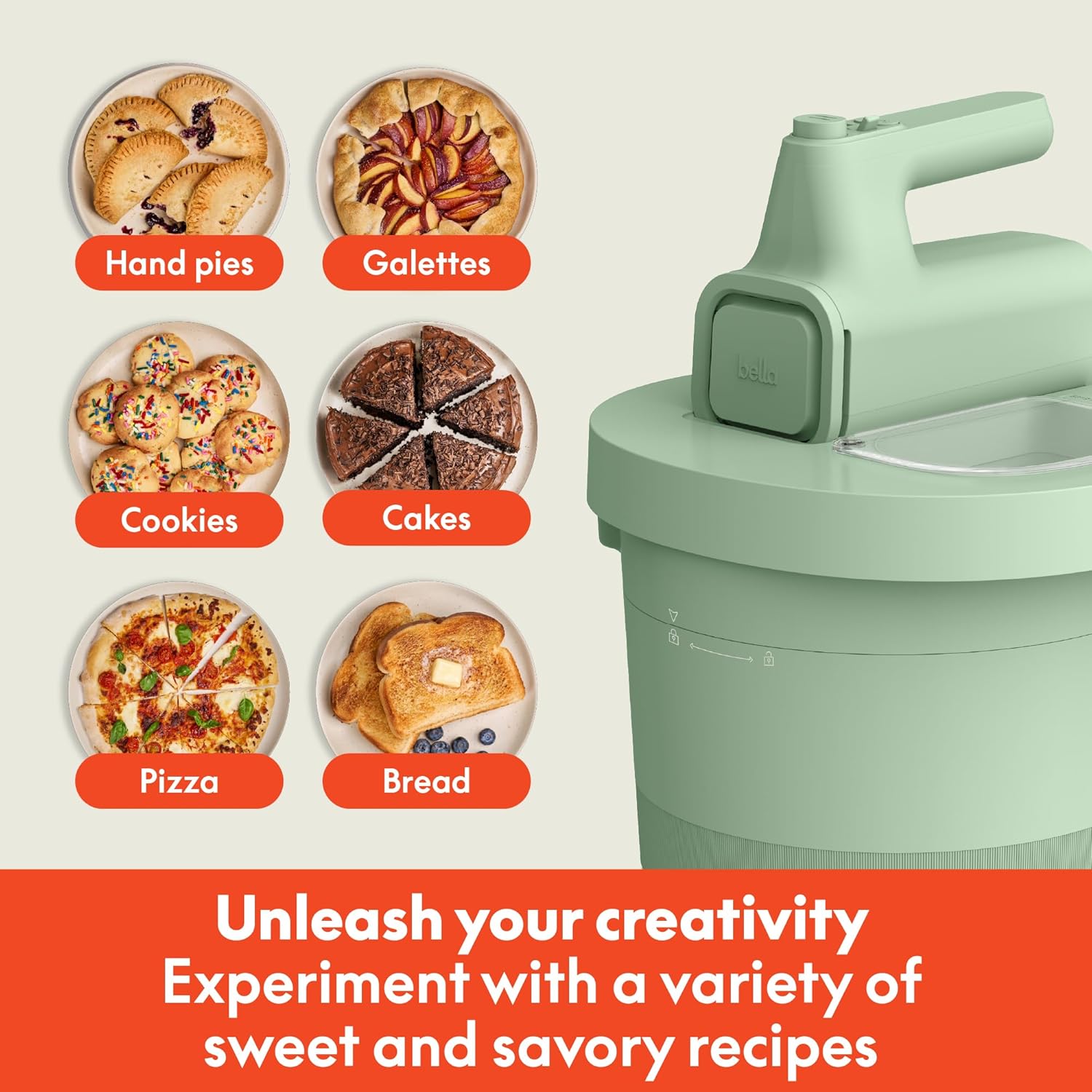 Thumbnail 5 de bella 3.5 Qt Hand & Stand Mixer with Bowl — 2-in-1 Electric Mixer, 200W, Seaglass