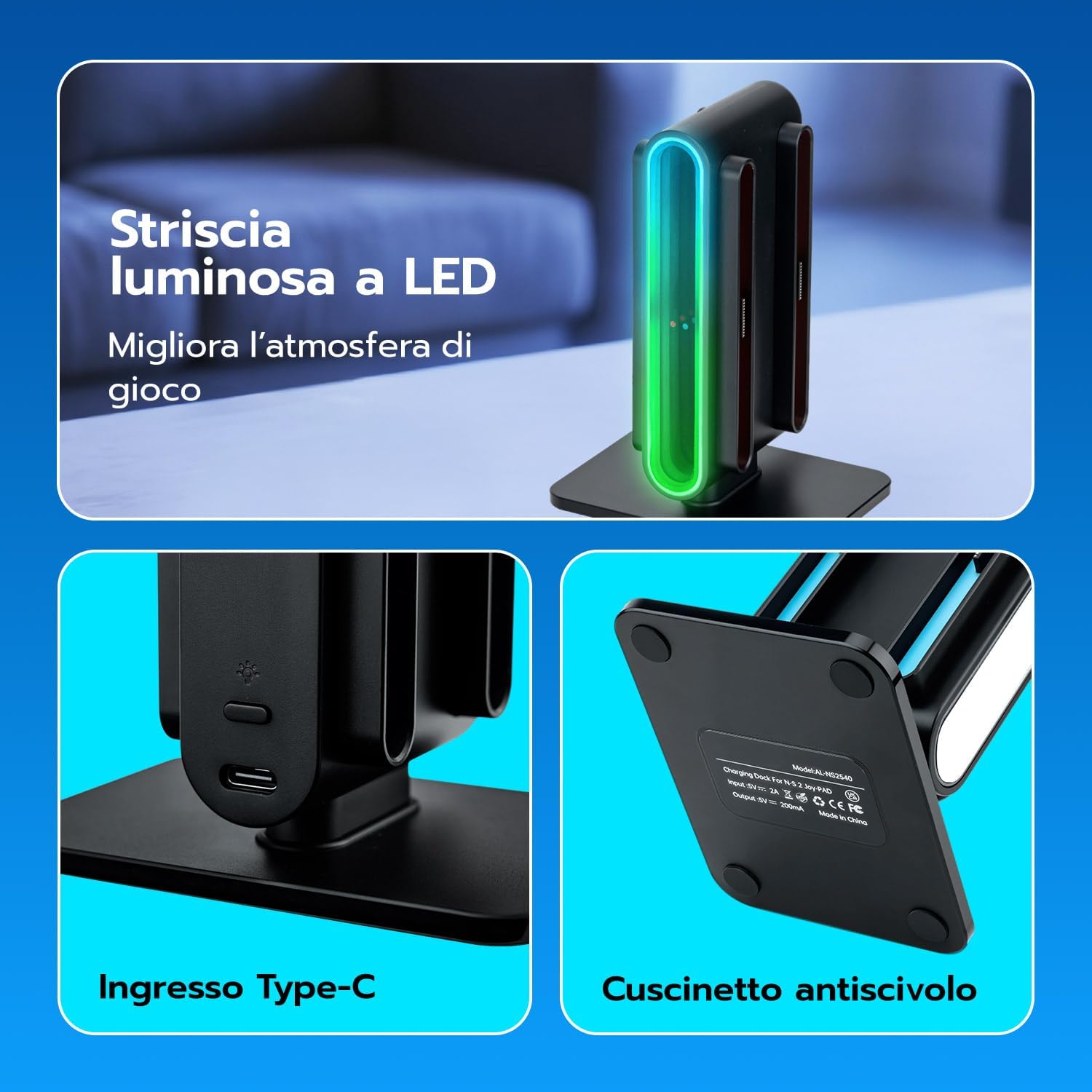 Thumbnail 6 de Tolesum 4 in 1 Caricabatterie Joy‑Con 4