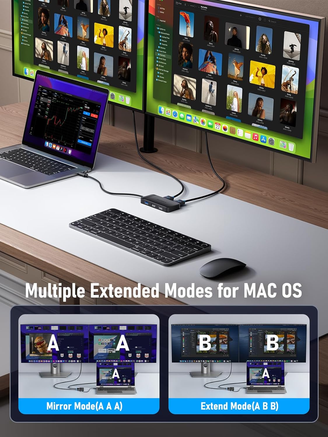 Thumbnail 4 de Lemorele Docking Station Dual Monitor 100W