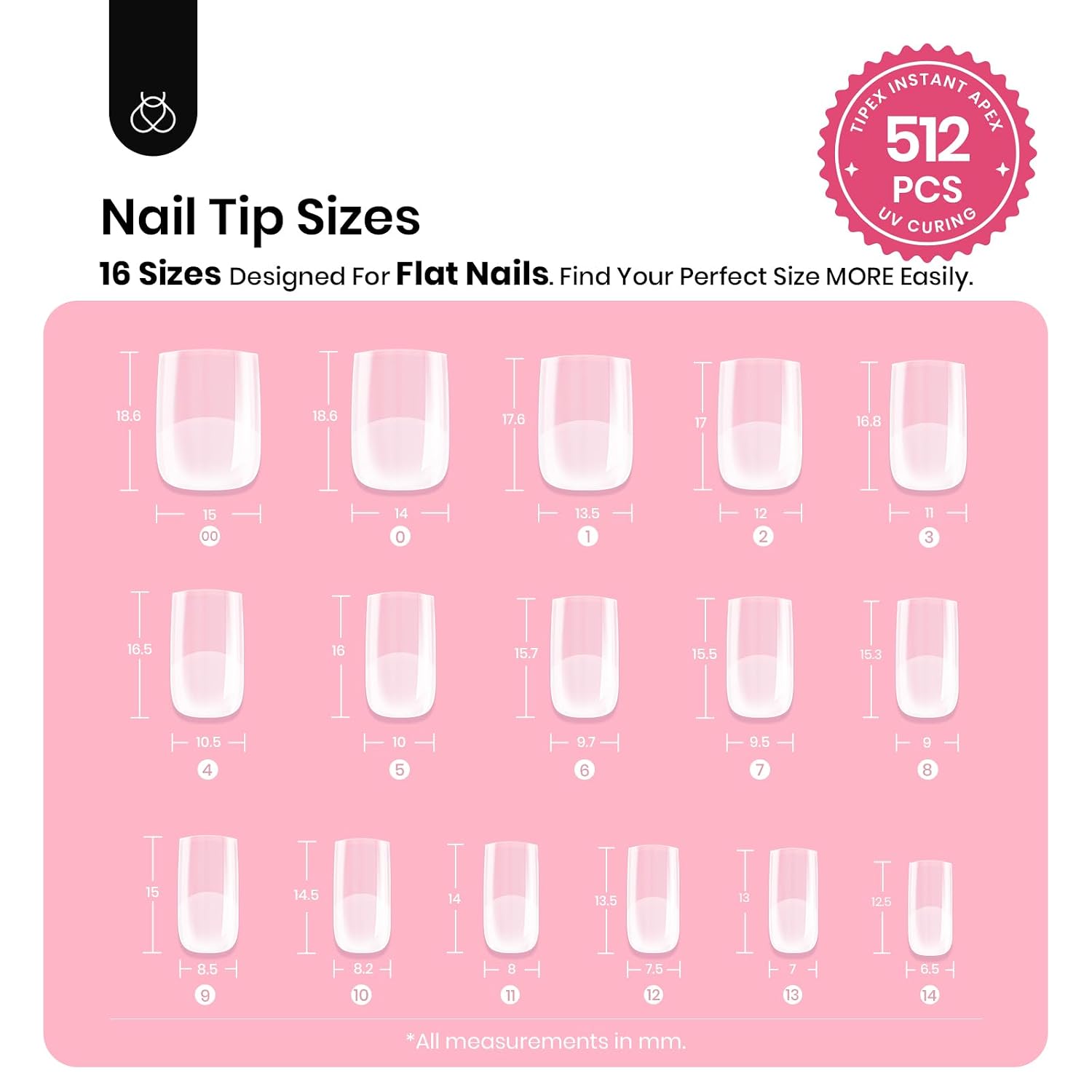 Thumbnail 2 de Beetles Tipex Instant Apex Nail Tips 512 pcs 💅