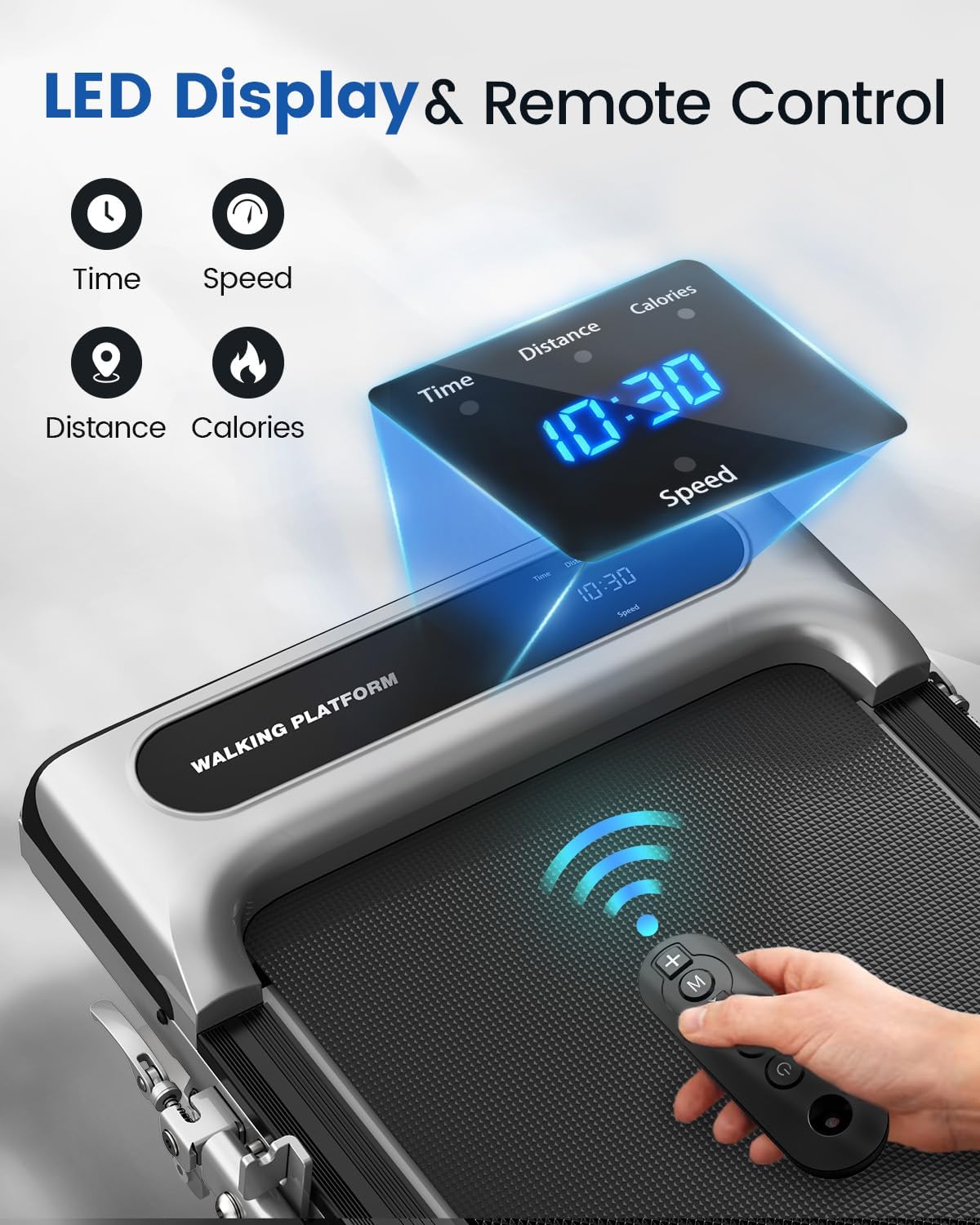 Thumbnail 5 de Viamotion Walking Pad Treadmill for Home with Incline and Handle Bar