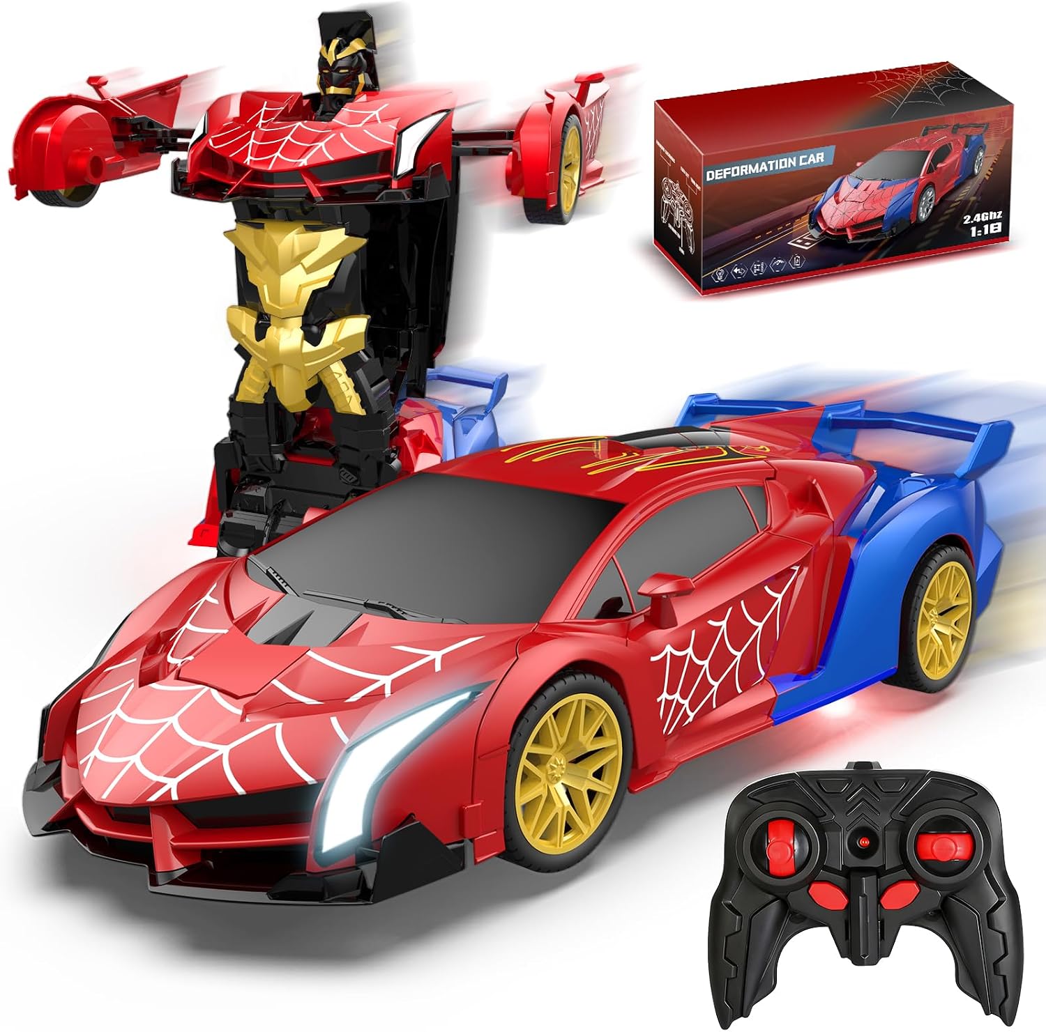 Detalle de Blackma RC Transforming Car, 1:18 Scale