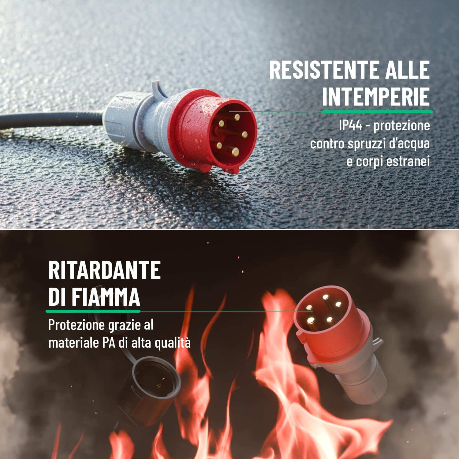 Thumbnail 5 de Greate Adattatore CEE 16A a presa Schuko da 400V a 230V, cavo 50 cm, IP44