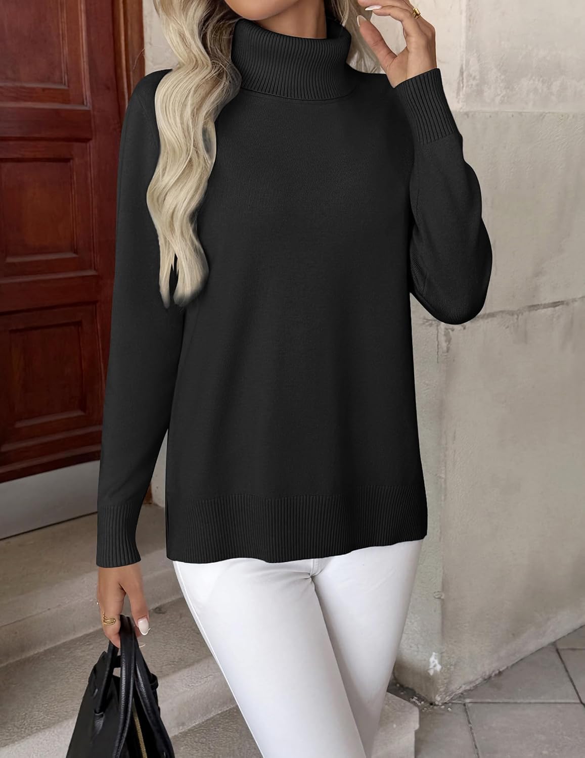 Detalle 2 de Zeagoo Women's Turtleneck Sweater