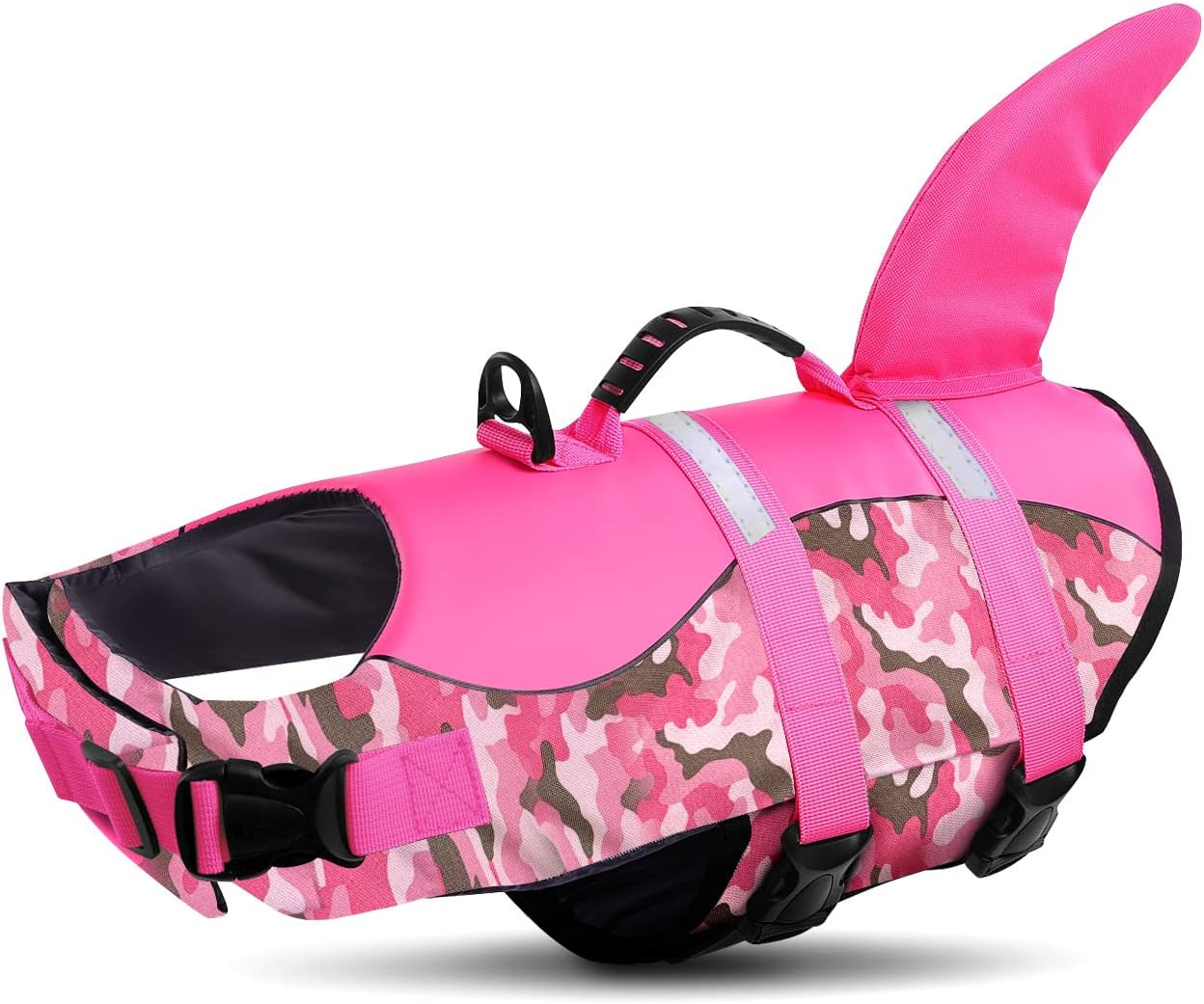 Detalle de Queenmore Dog Swimming Vest: Adjustable Large Life Jacket with Rescue Handle