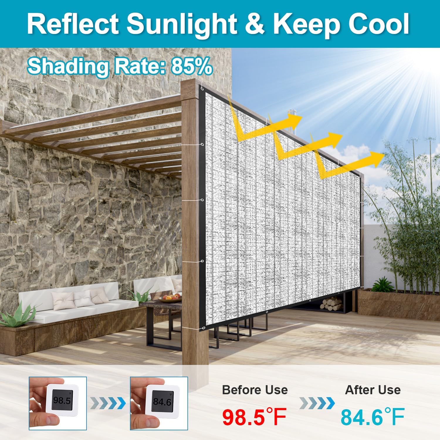 Detalle 2 de LOVE STORY Reflective Shade Cloth, 85%