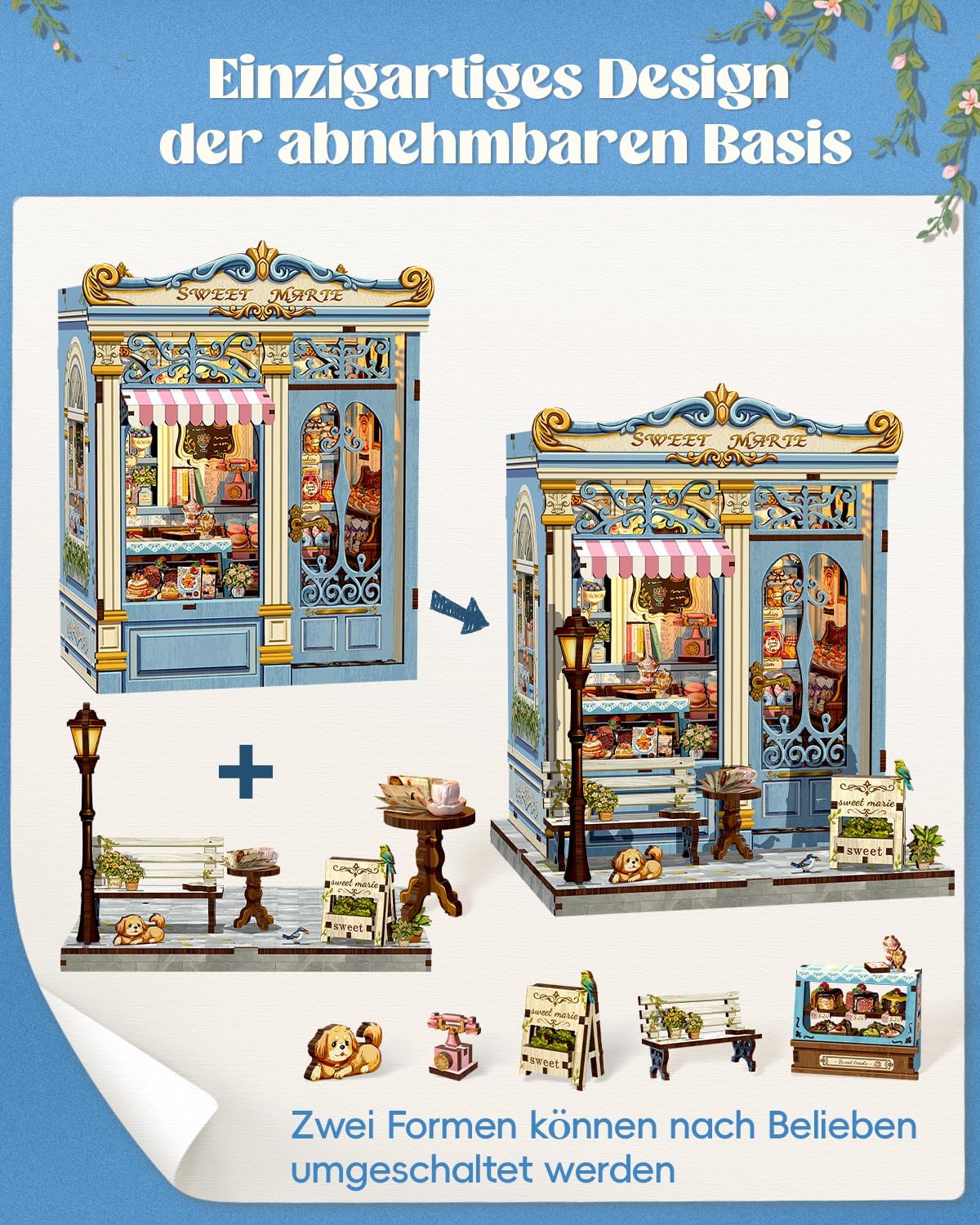 Thumbnail 5 de Cunfun Book Nook Kit Sweet Marie 242 pezzi