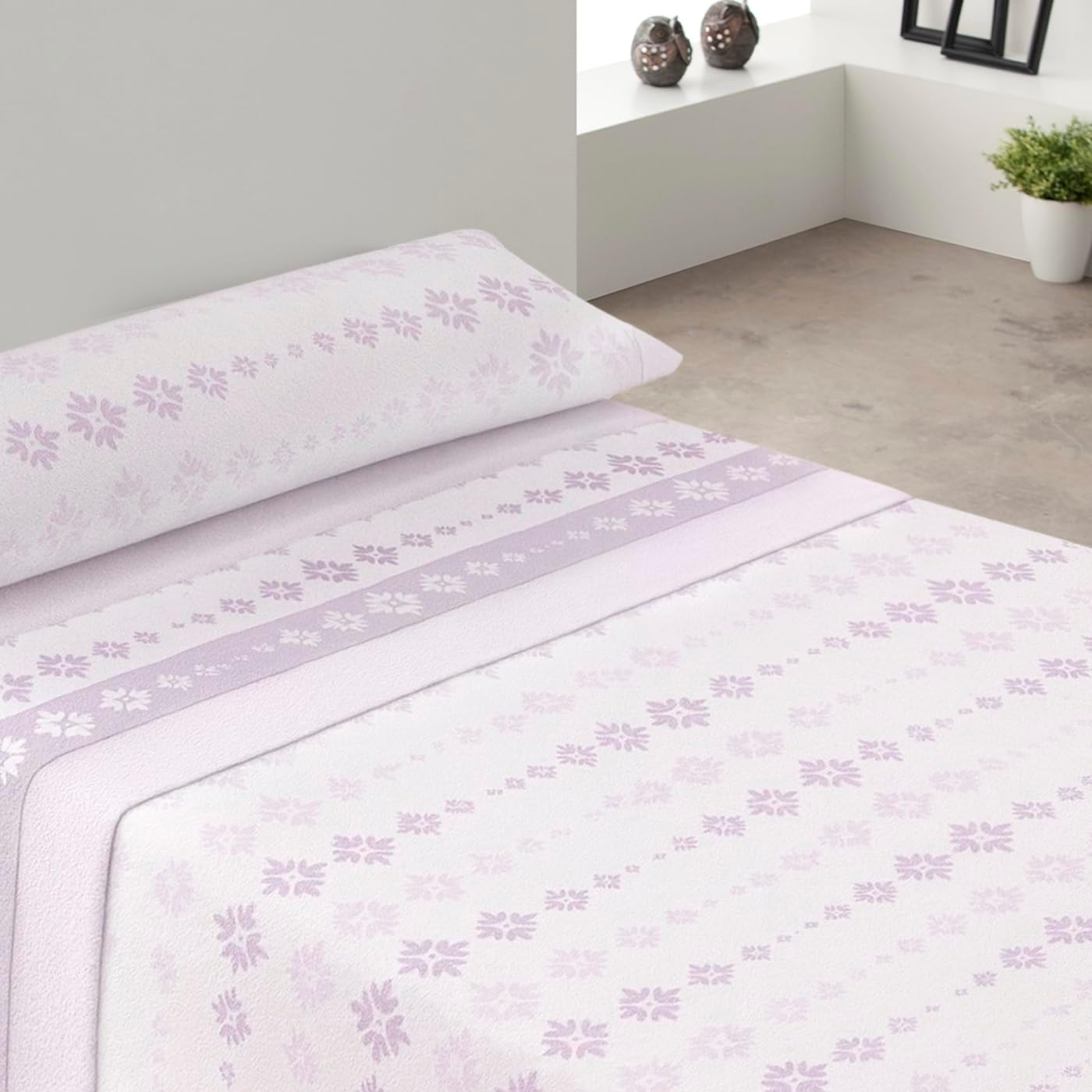 Detalle 2 de Mercury Textil Sábanas Coralina Lavanda 135