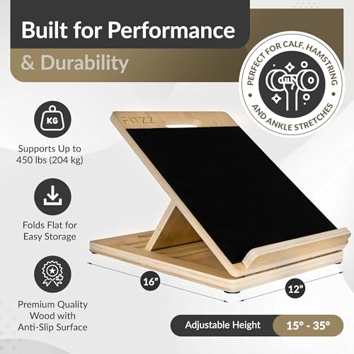 Thumbnail 5 de FITZZ Portable Wooden Slant Board for Calf Stretching 🧘♀