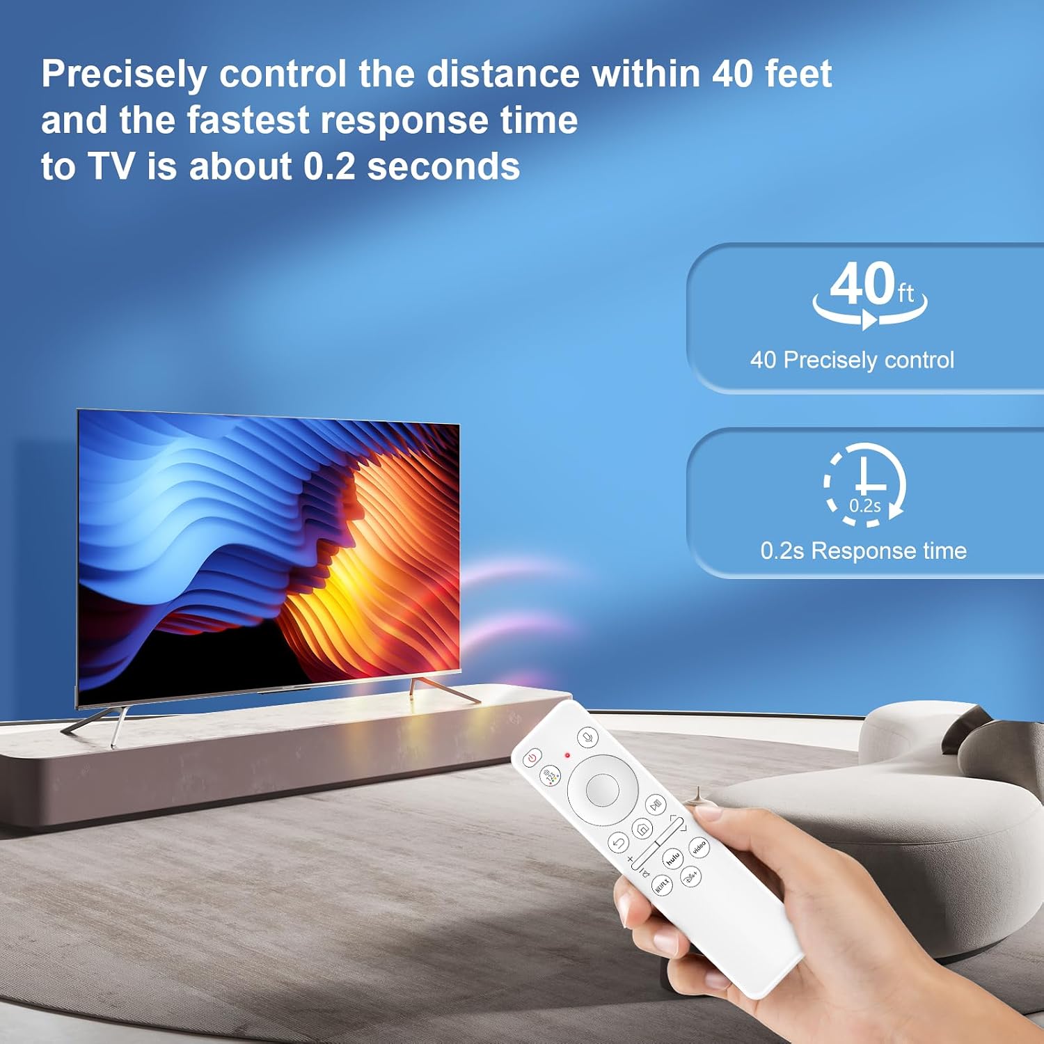 Thumbnail 6 de Rechargeable Voice Remote for Samsung Smart TVs (2021–2025) with USB-C Charging and Voice Search