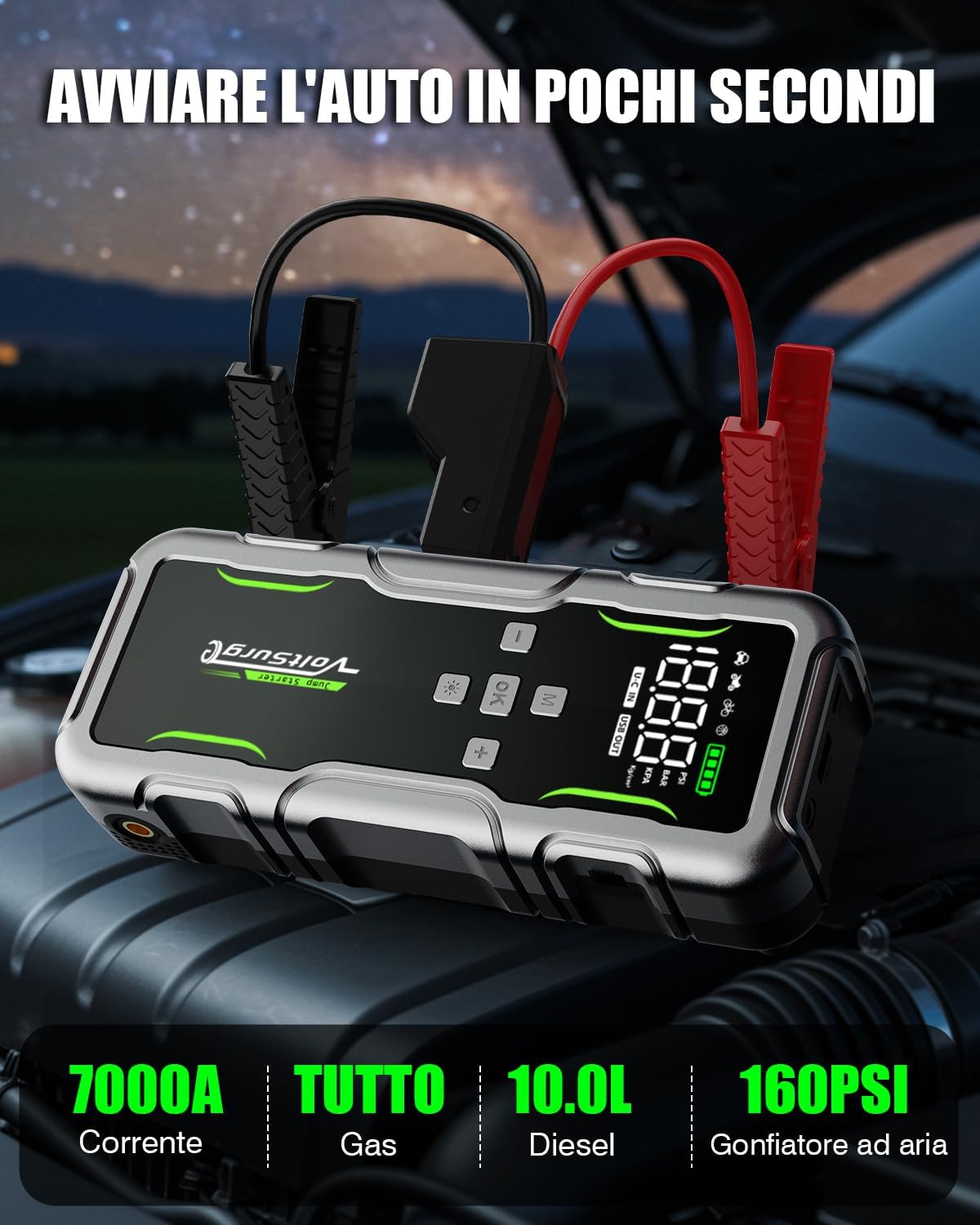 Detalle 2 de Avviatore Emergenza auto 12V 7000A