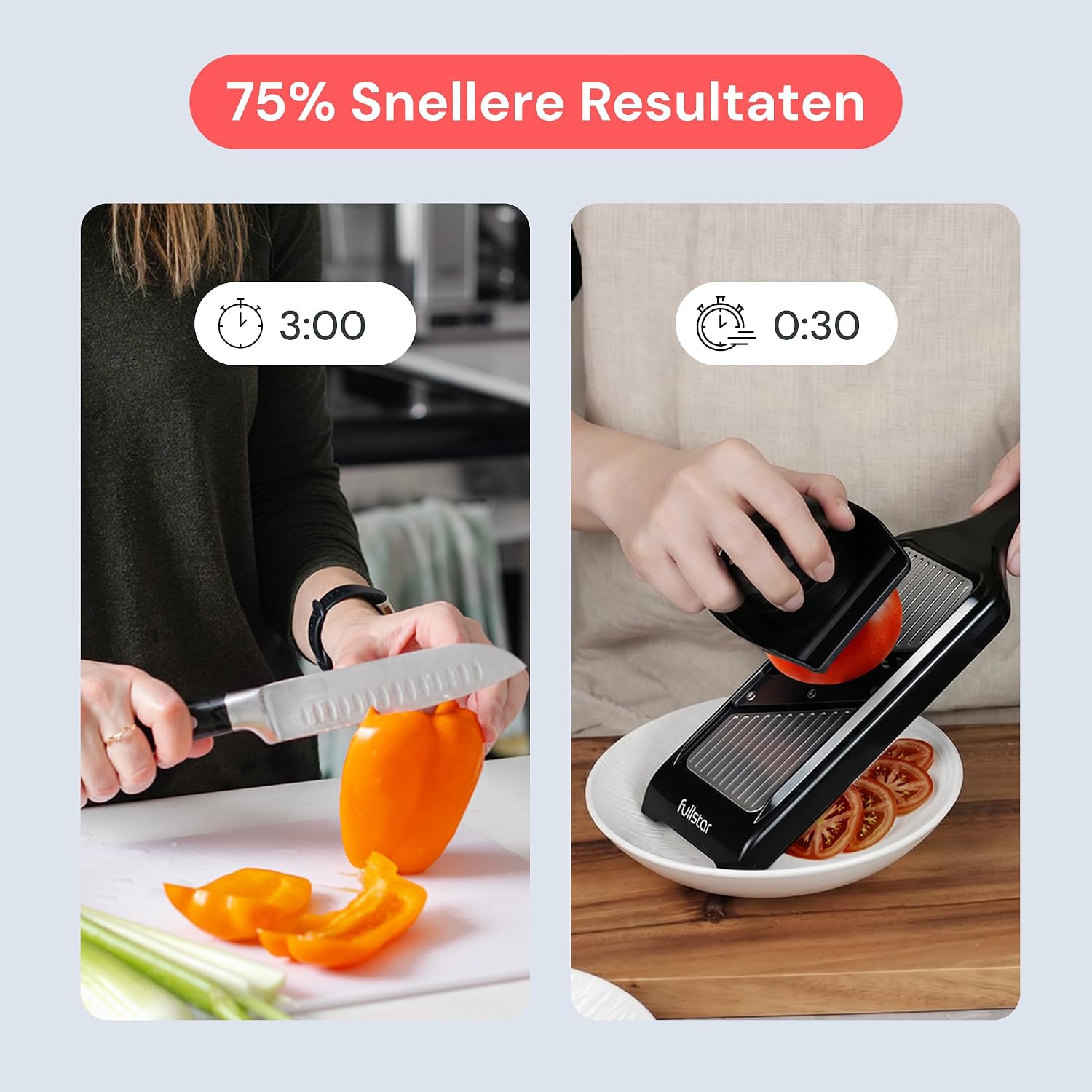 Detalle 2 de Fullstar Handheld 2-in-1 mandolinesnijder met juliennesnijder en vier diktes