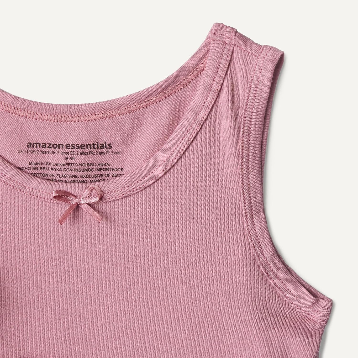 Detalle 2 de Amazon Essentials Mädchen Tanktop-Unterhemden aus Baumwoll-Jersey, 5er Pack