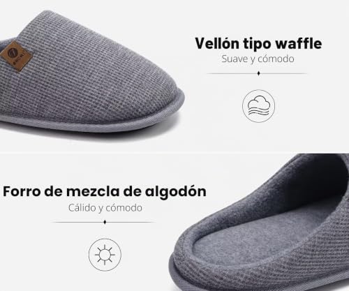 Thumbnail 3 de ONCAI Zapatillas de casa para hombre, talla 43, espuma viscoelástica y suela de goma