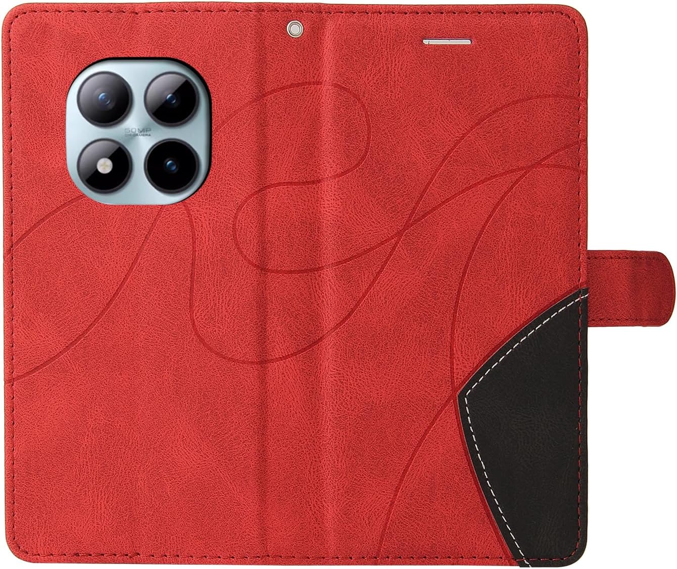 Thumbnail 6 de CXTCASE Flip-Hülle Rot für Xiaomi Redmi Note 15 Pro 4G – PU Leder mit Kartenfächern