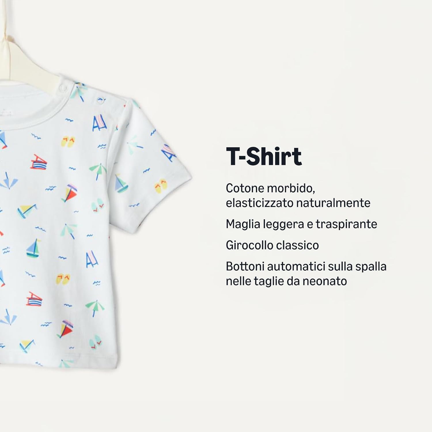Detalle de Amazon Essentials x Sofia Grainge T-shirt Girocollo a Maniche Corte in Cotone — Pacco da 2 (0–24)