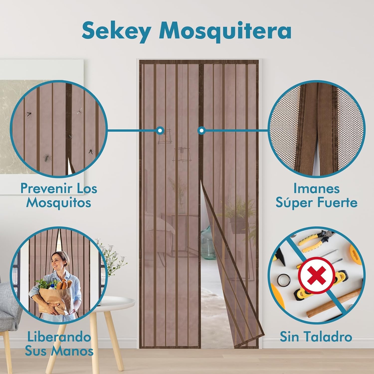 Thumbnail 1 de Sekey Cortina Magnética 110x220 cm para Puertas