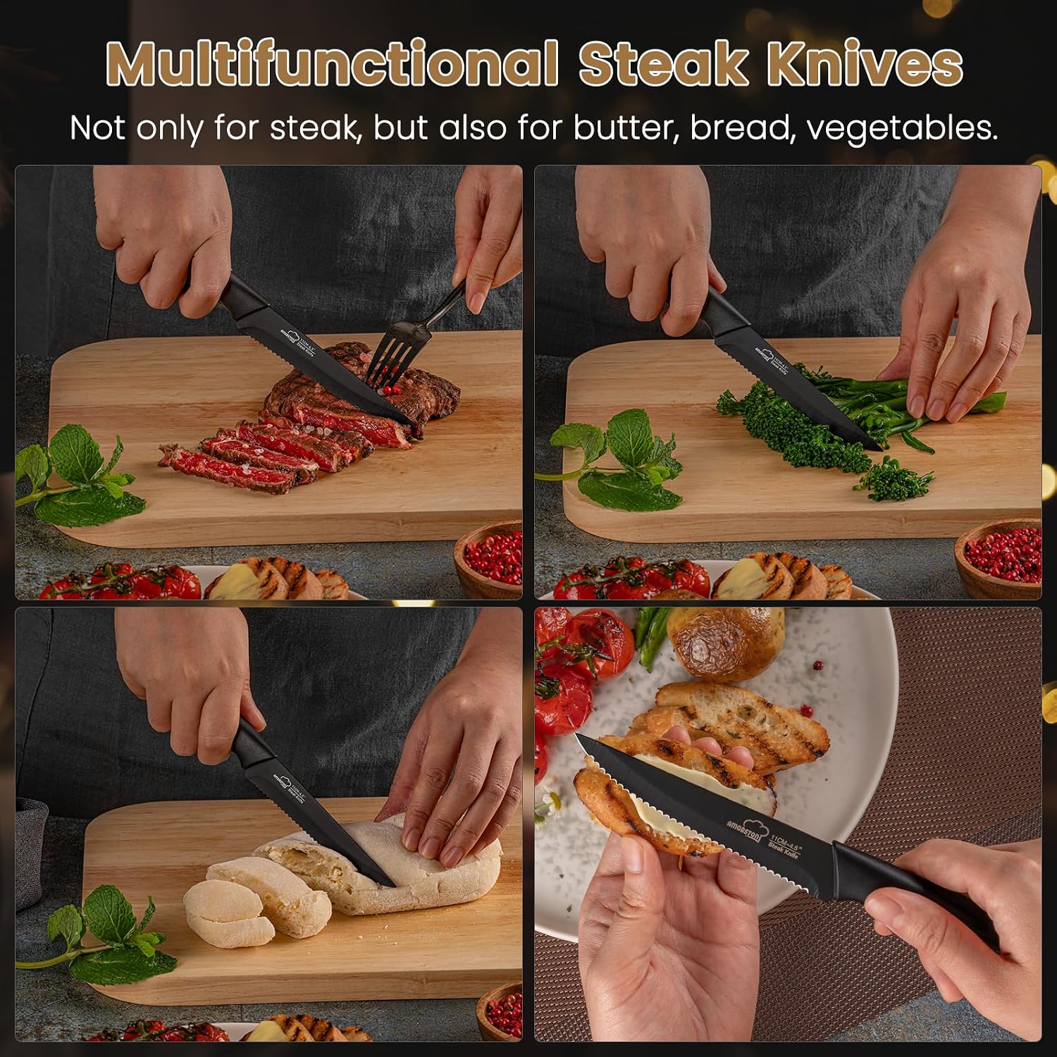 Thumbnail 4 de Amorston Steak Knives Set of 8