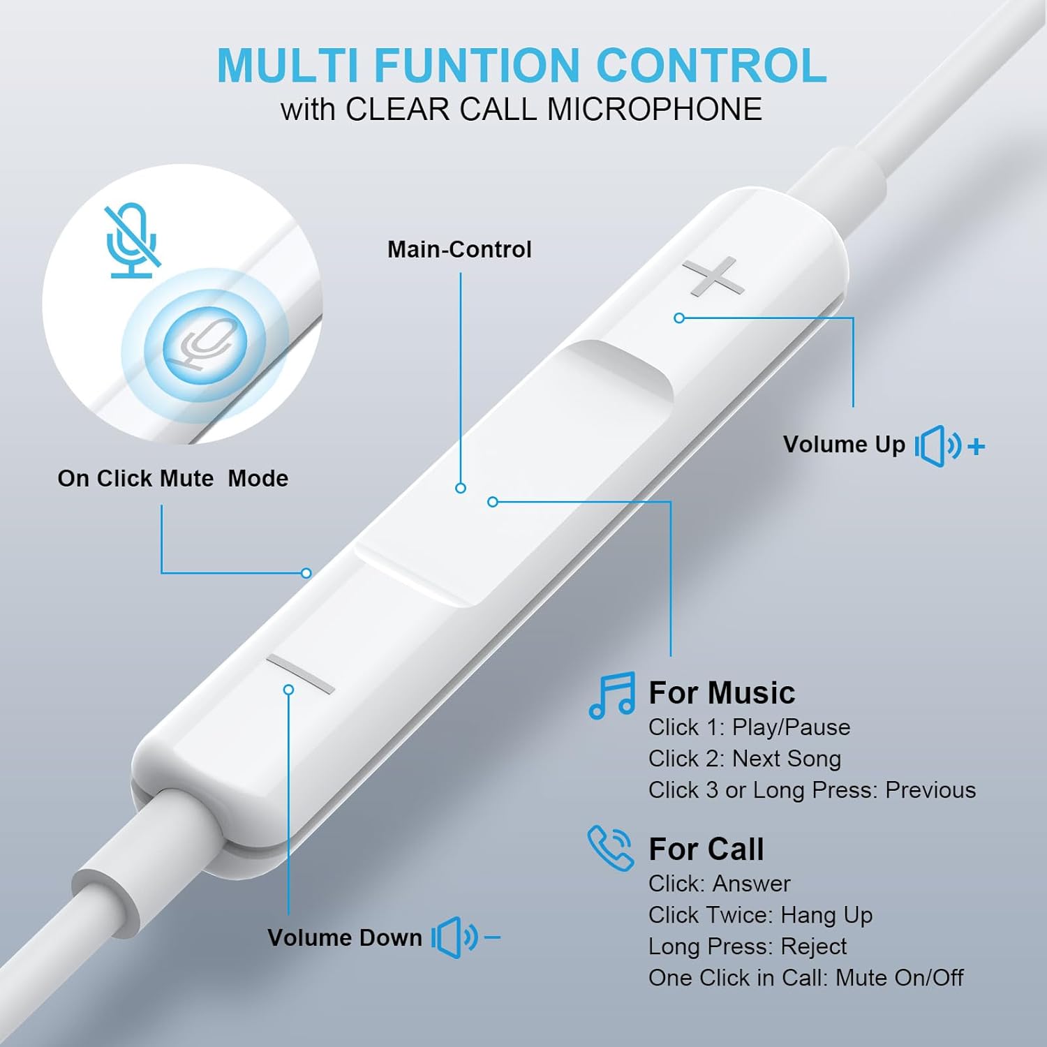 Thumbnail 4 de Wired Earbuds 3.5mm Clear Call