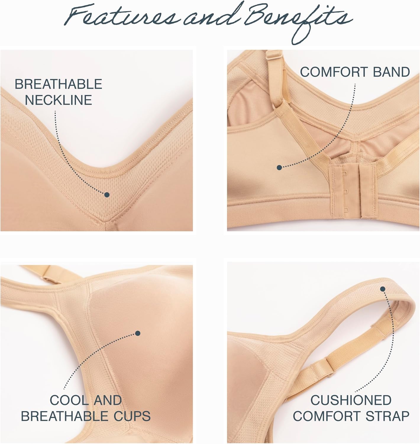 Detalle 2 de Playtex Women's 18 Hour Active Wireless Bra 🟰